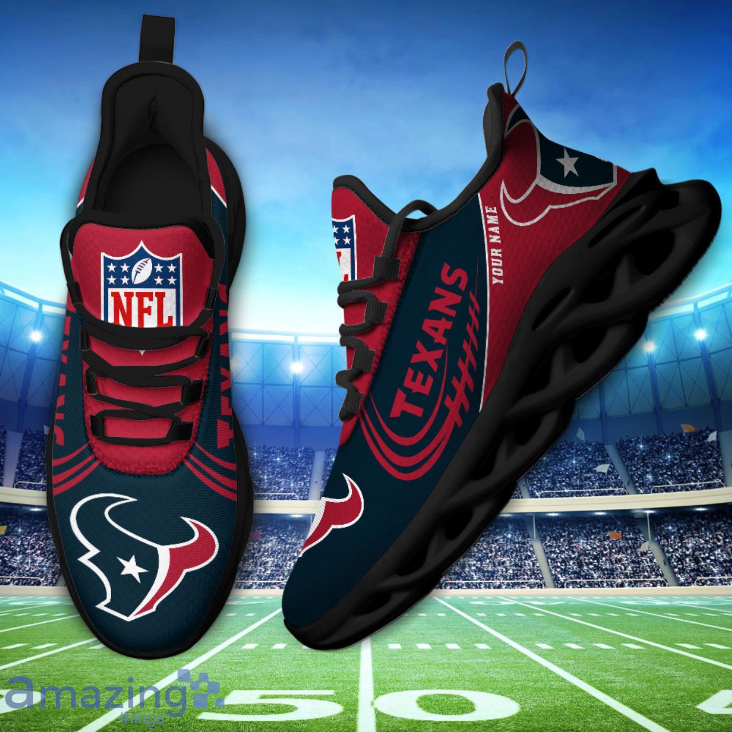 Custom Name For Fans Houston Texans Max Soul Shoes Running Sneakers image Custom Name For Fans Houston Texans Max Soul Shoes Running Sneakers Product Photo 3