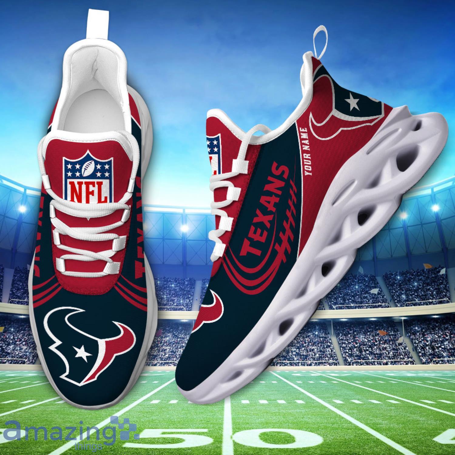 Custom Name For Fans Houston Texans Max Soul Shoes Running Sneakers image Custom Name For Fans Houston Texans Max Soul Shoes Running Sneakers Product Photo 4