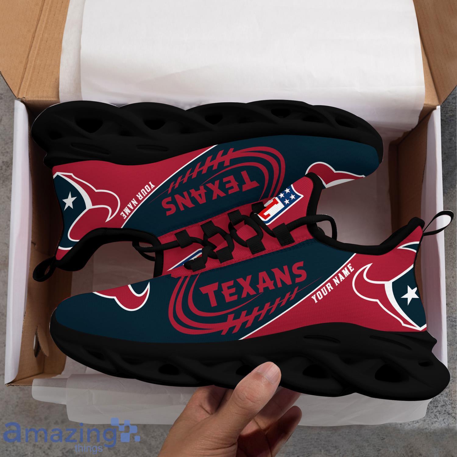Custom Name For Fans Houston Texans Max Soul Shoes Running Sneakers image Custom Name For Fans Houston Texans Max Soul Shoes Running Sneakers Product Photo 5