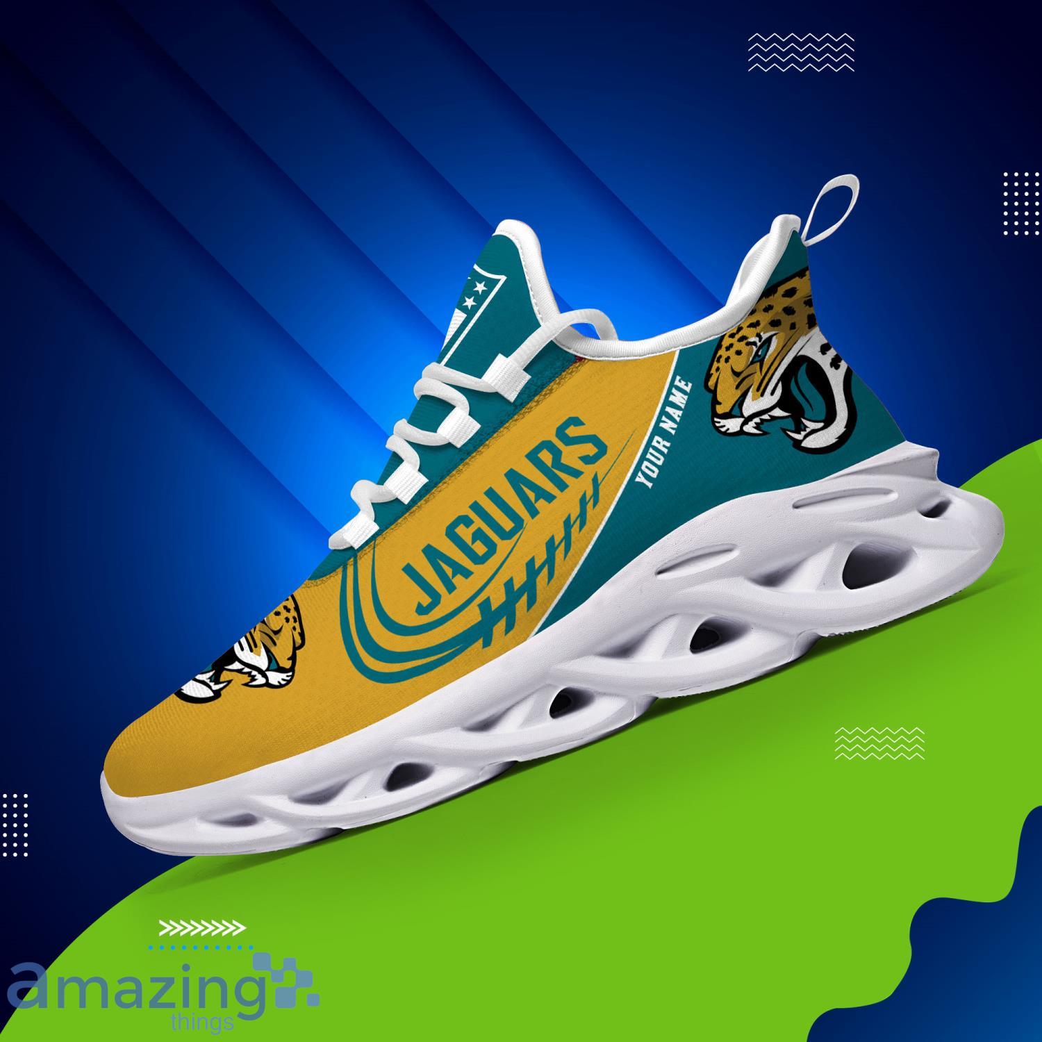 Custom Name For Fans Jacksonville Jaguars Max Soul Shoes Running Sneakers image Custom Name For Fans Jacksonville Jaguars Max Soul Shoes Running Sneakers Product Photo 2