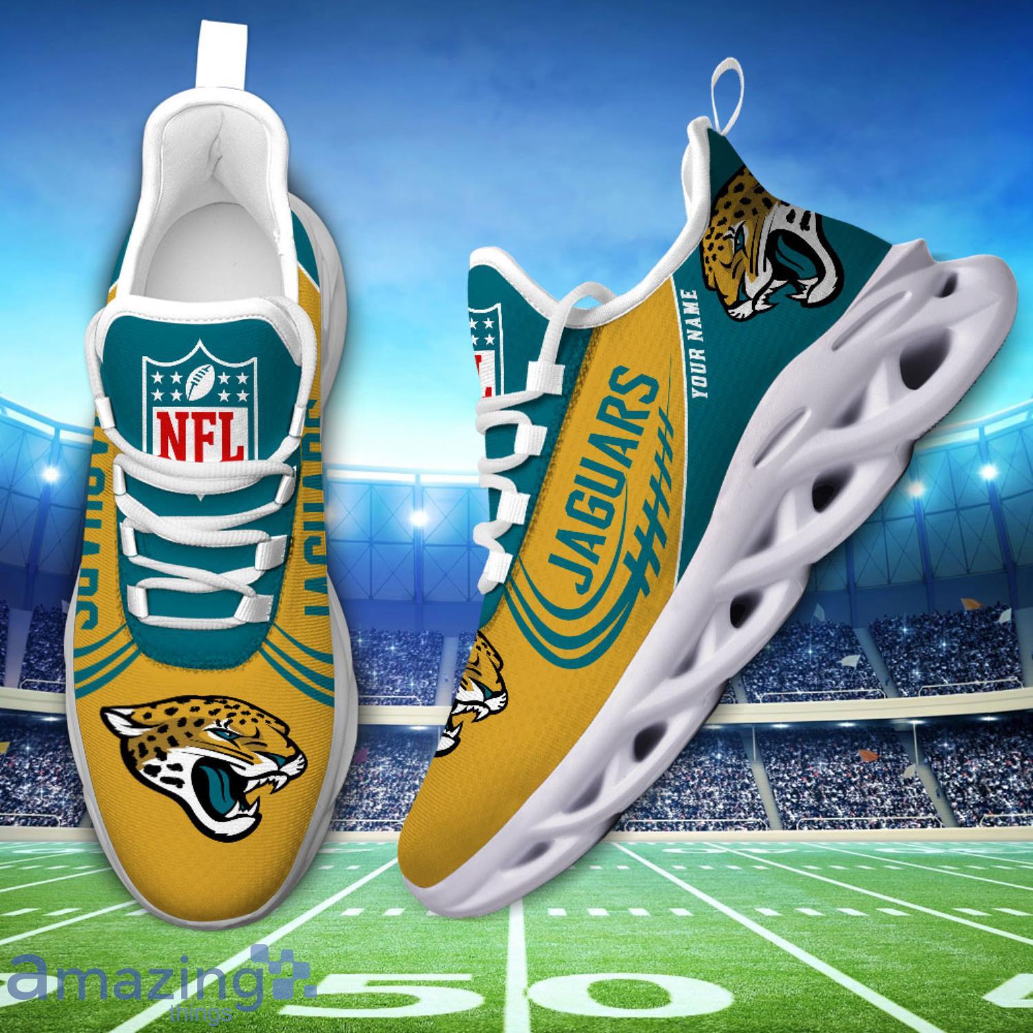 Custom Name For Fans Jacksonville Jaguars Max Soul Shoes Running Sneakers image Custom Name For Fans Jacksonville Jaguars Max Soul Shoes Running Sneakers Product Photo 4