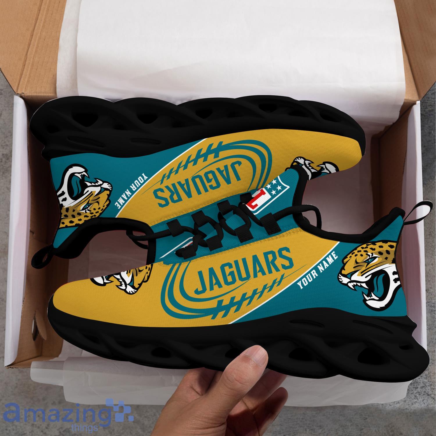 Custom Name For Fans Jacksonville Jaguars Max Soul Shoes Running Sneakers image Custom Name For Fans Jacksonville Jaguars Max Soul Shoes Running Sneakers Product Photo 5