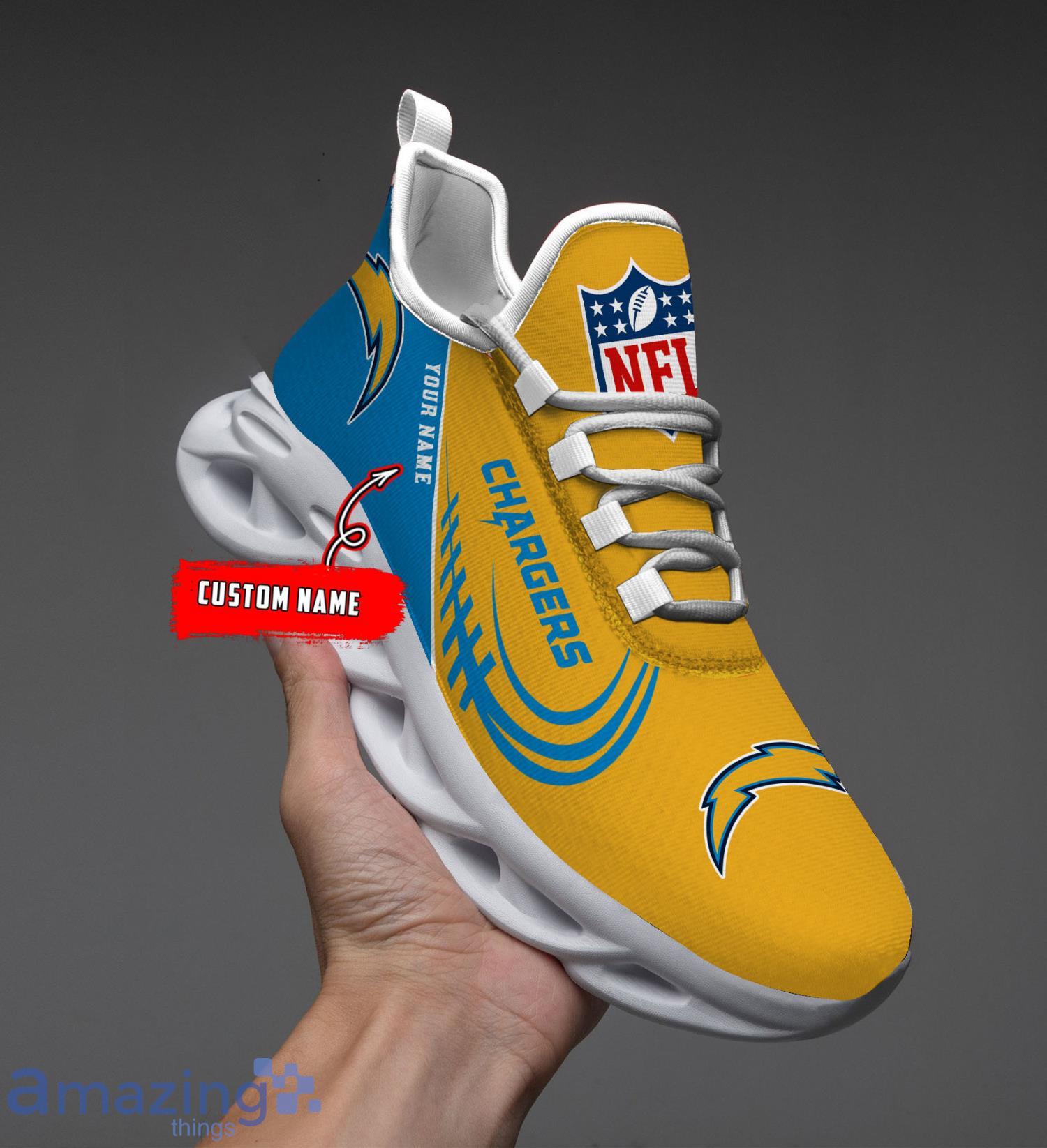 Custom Name For Fans Los Angeles Chargers Max Soul Shoes Running Sneakers