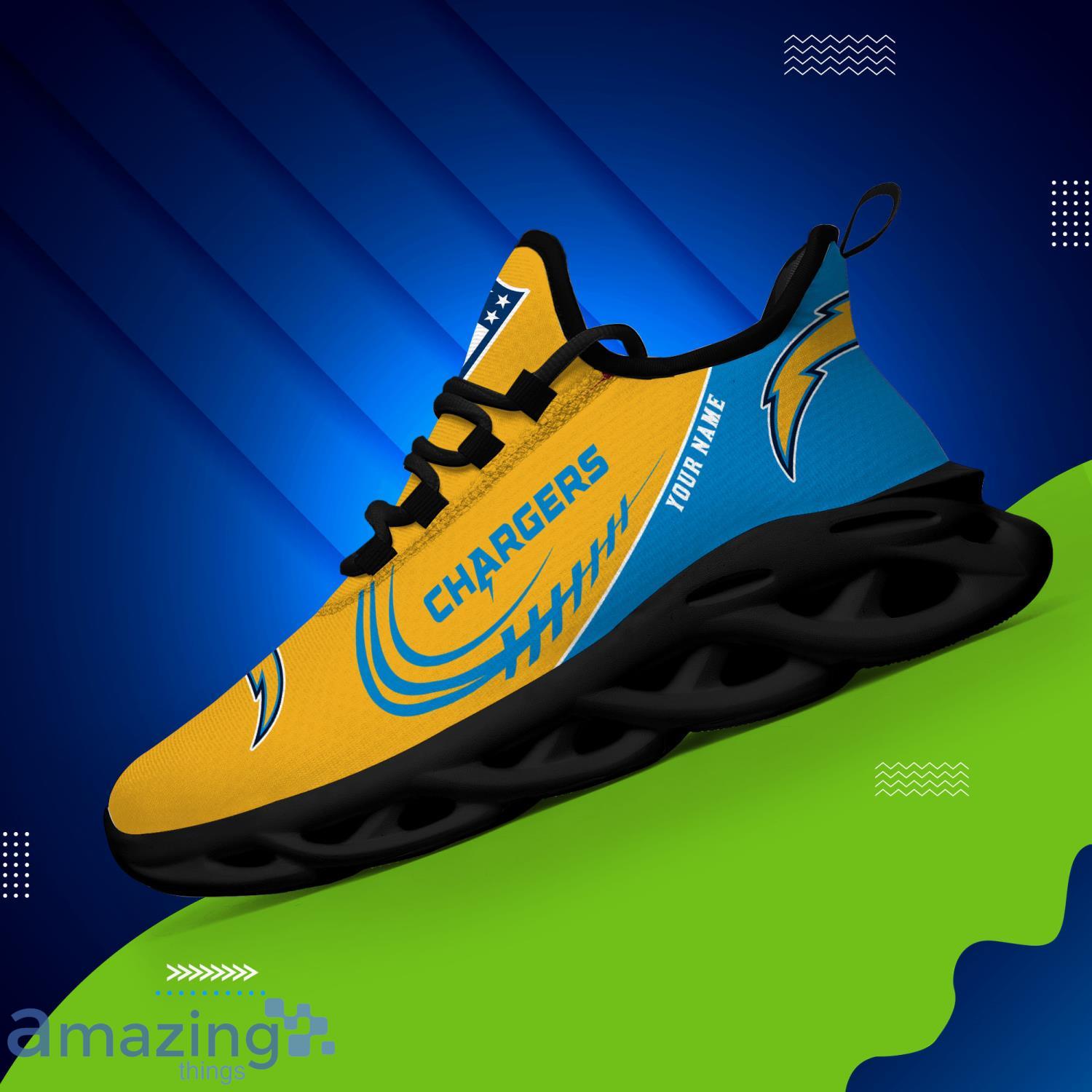 Custom Name For Fans Los Angeles Chargers Max Soul Shoes Running Sneakers Product Photo 1