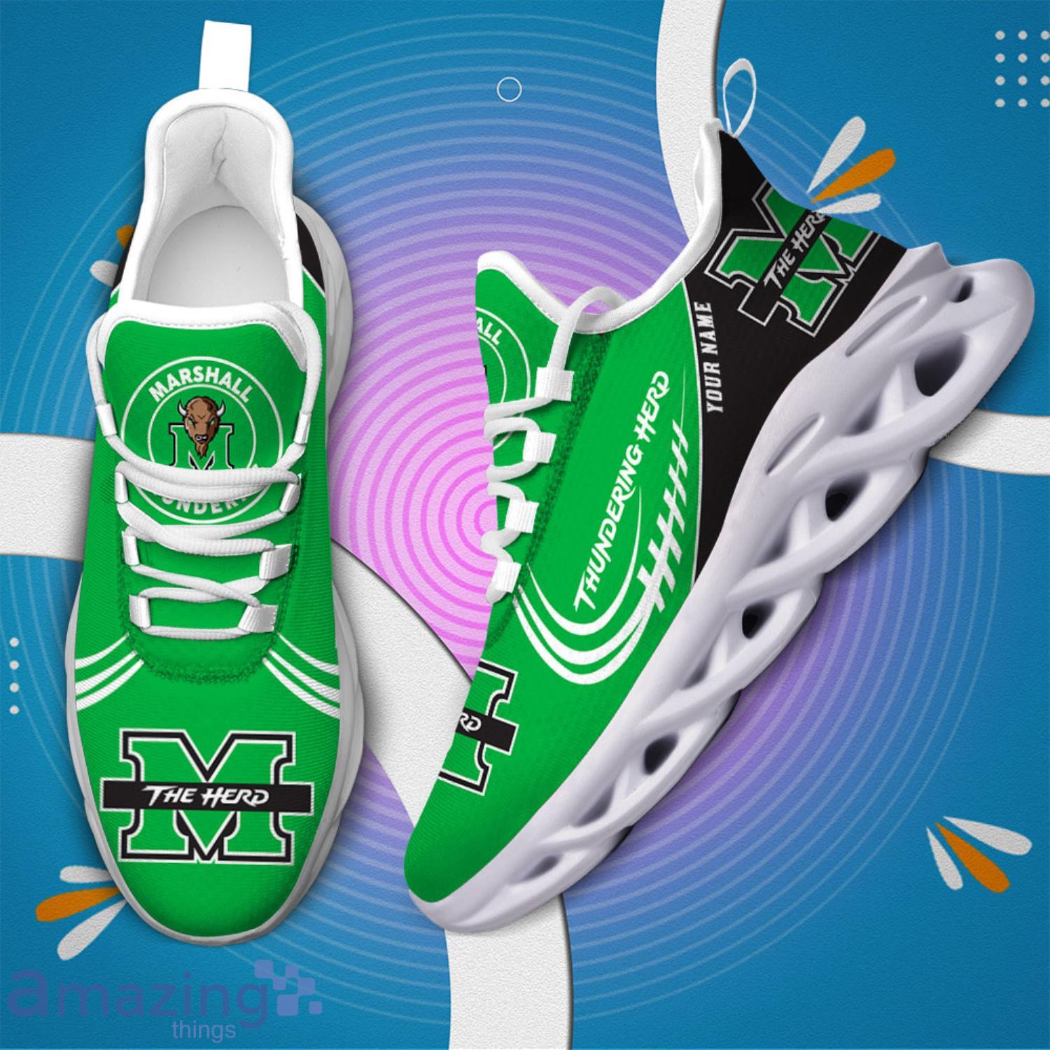Custom Name For Fans Marshall Thundering Herd Men And Women Max Soul Shoes image Custom Name For Fans Marshall Thundering Herd Men And Women Max Soul Shoes Product Photo 4