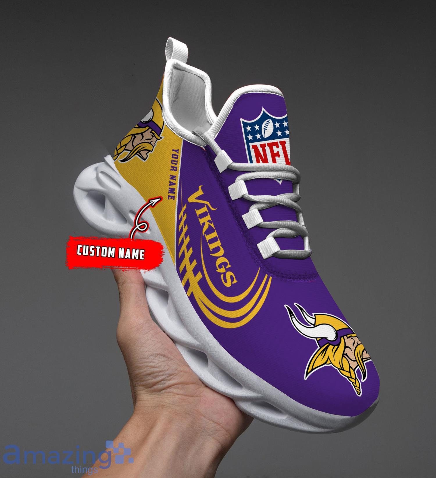 Minnesota Vikings Yellow And Purple Max Soul Sneakers Running Shoes