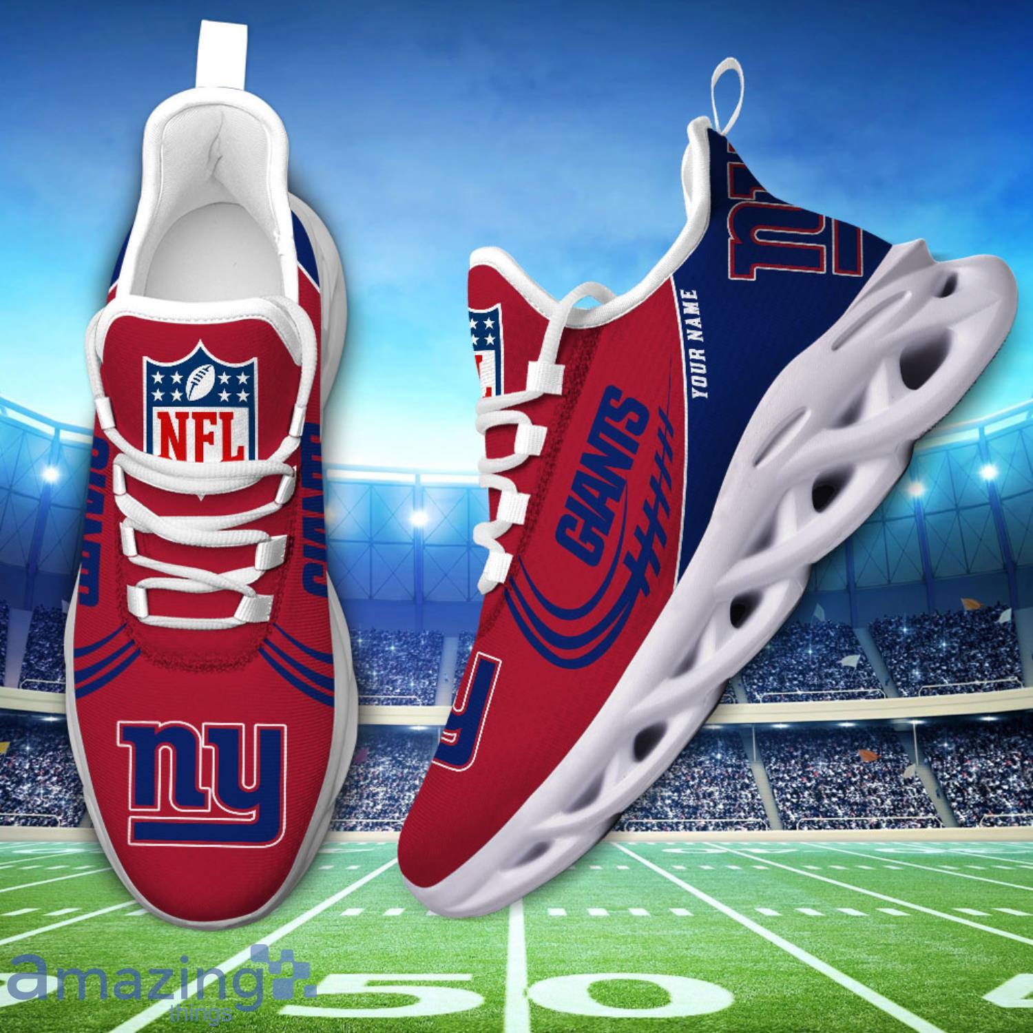 New York Giants NFL Ultra Custom Name Max Soul Shoes New Trend