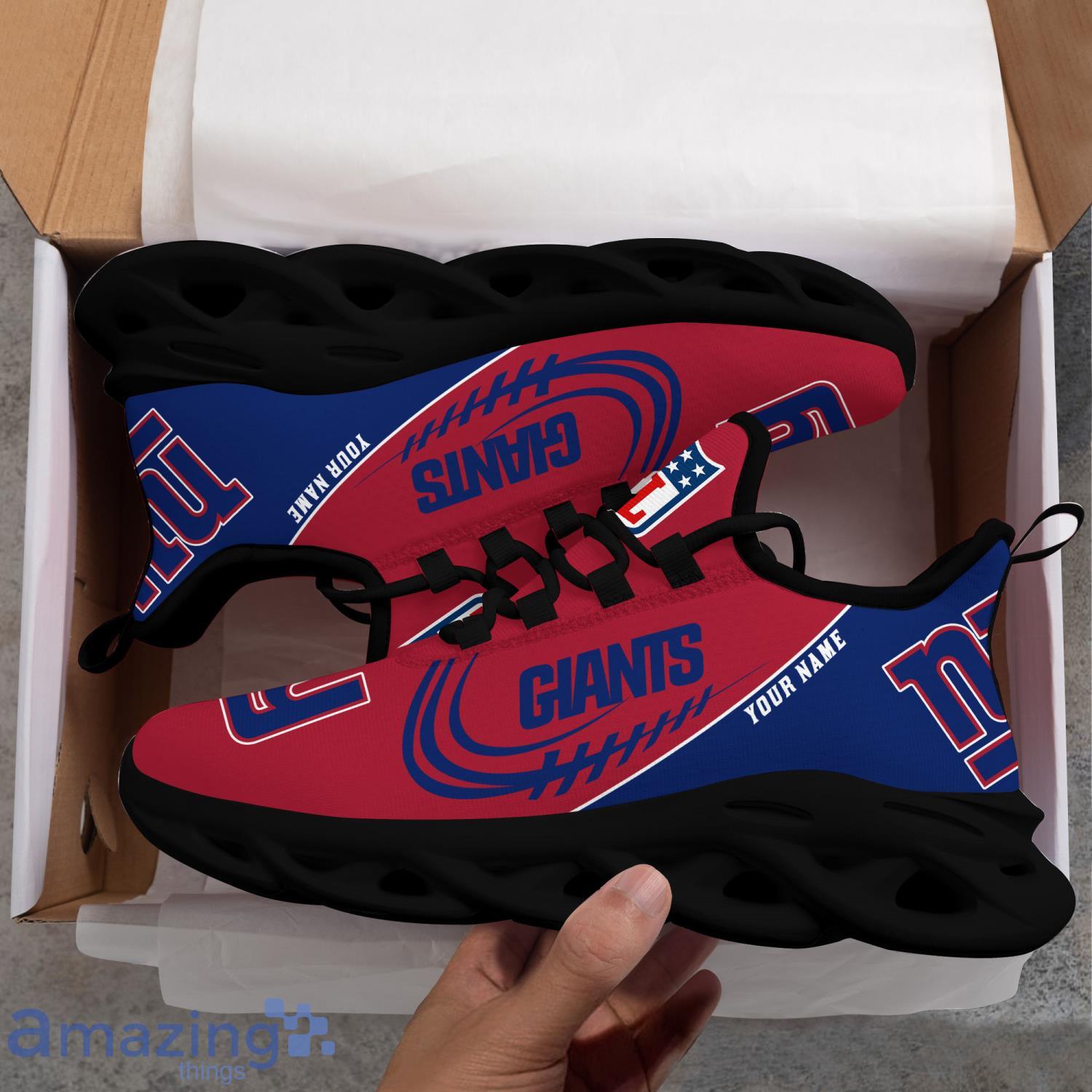 Personalize NFL New York Giants Red Max Soul Shoes - T-shirts Low