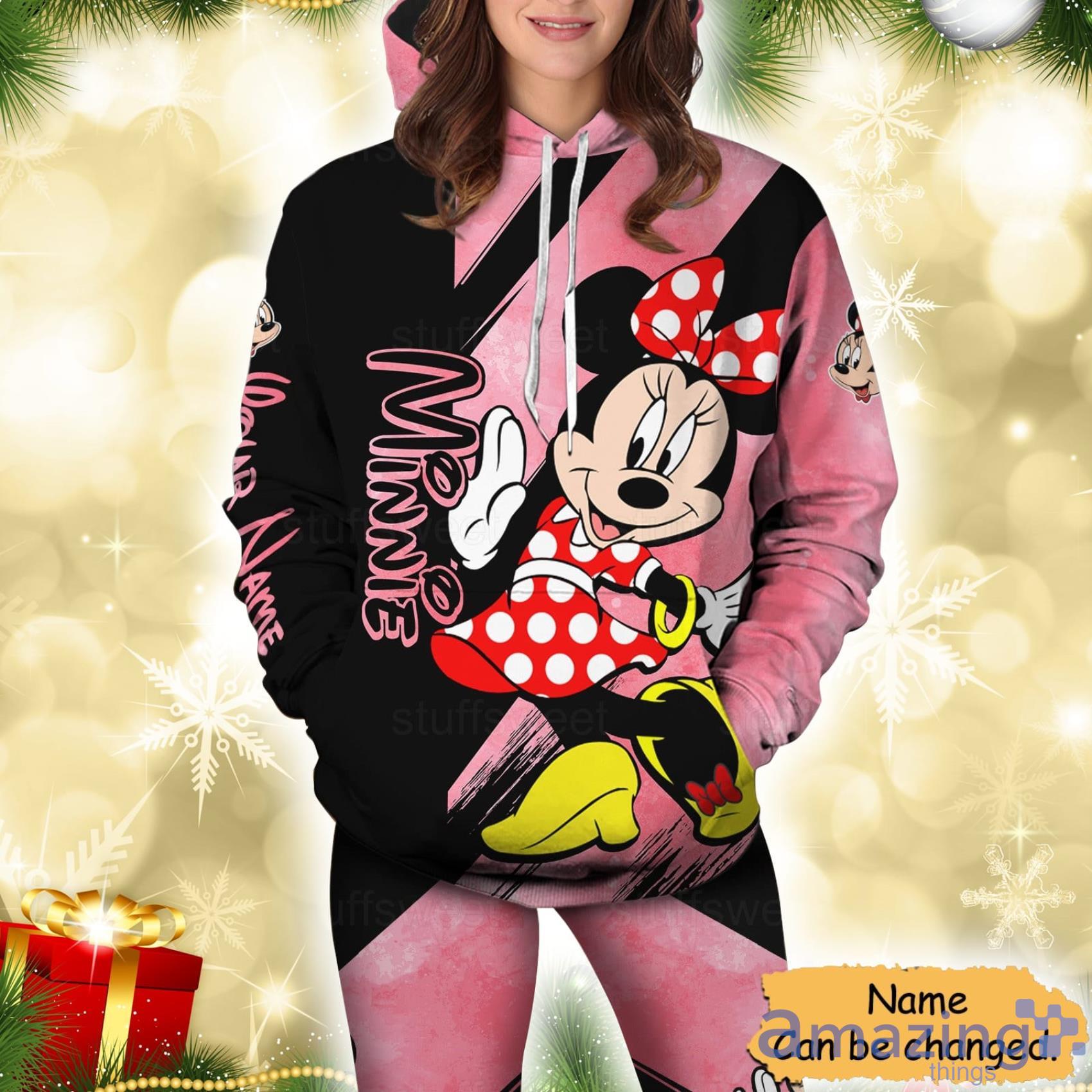 Custom Name Minnie Mouse Hoodie And Legging Set Gift For Mom Or Your Girl Friend image Custom Name Minnie Mouse Hoodie And Legging Set Gift For Mom Or Your Girl Friend Product Photo 6