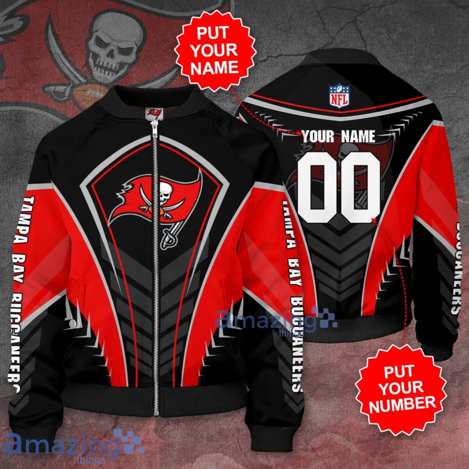 Custom Name Tampa Bay Buccaneers 3D Bomber Jacket For Fans