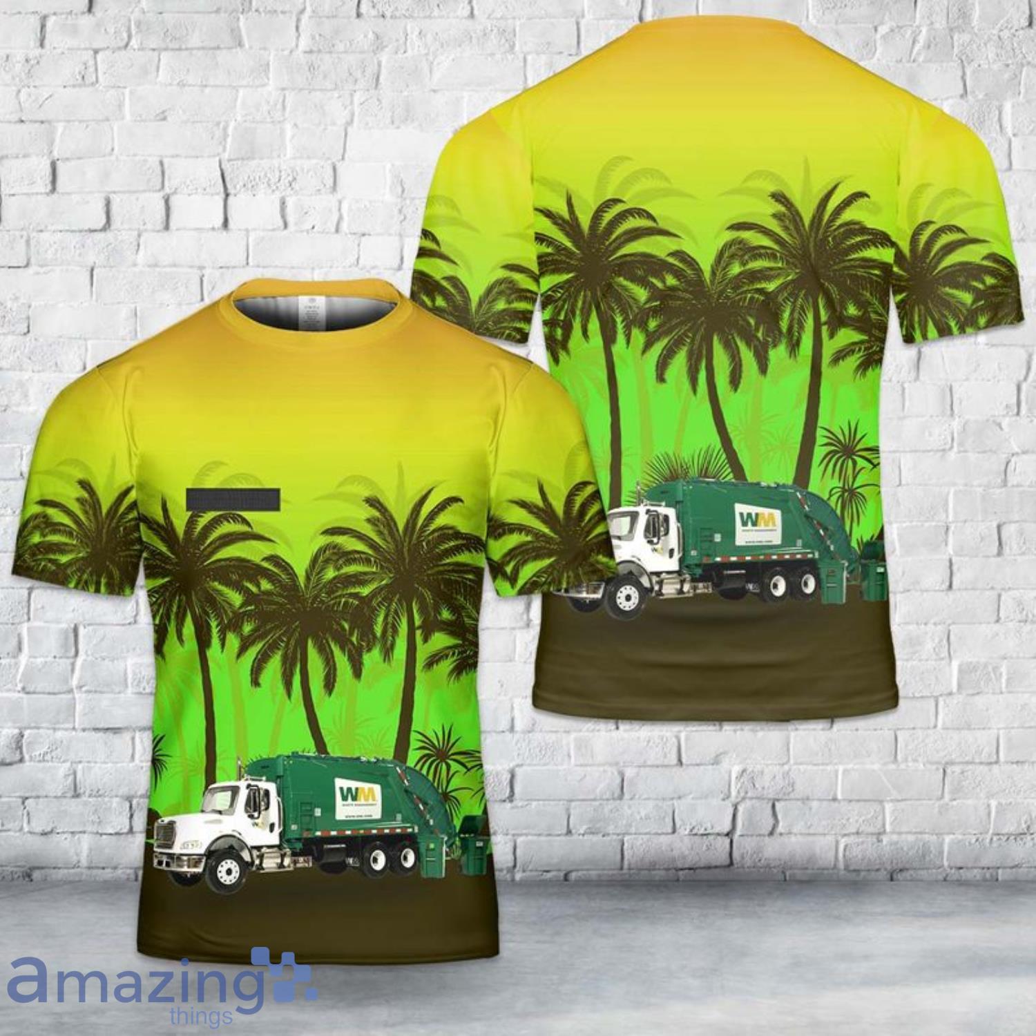 Custom Name Us Waste Management Garbage Roll-Off 3D T-Shirt Product Photo 1 Custom Name Us Waste Management Garbage Roll-Off 3D T-Shirt Product Photo 1
