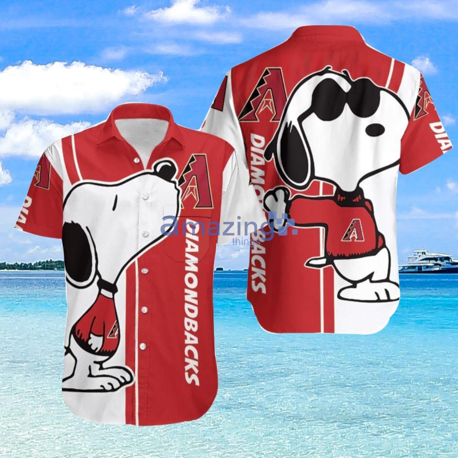 Cute Snoopy Arizona Diamondbacks Snoopy Lover Hawaiian Shirt Summer Gift  For Fans