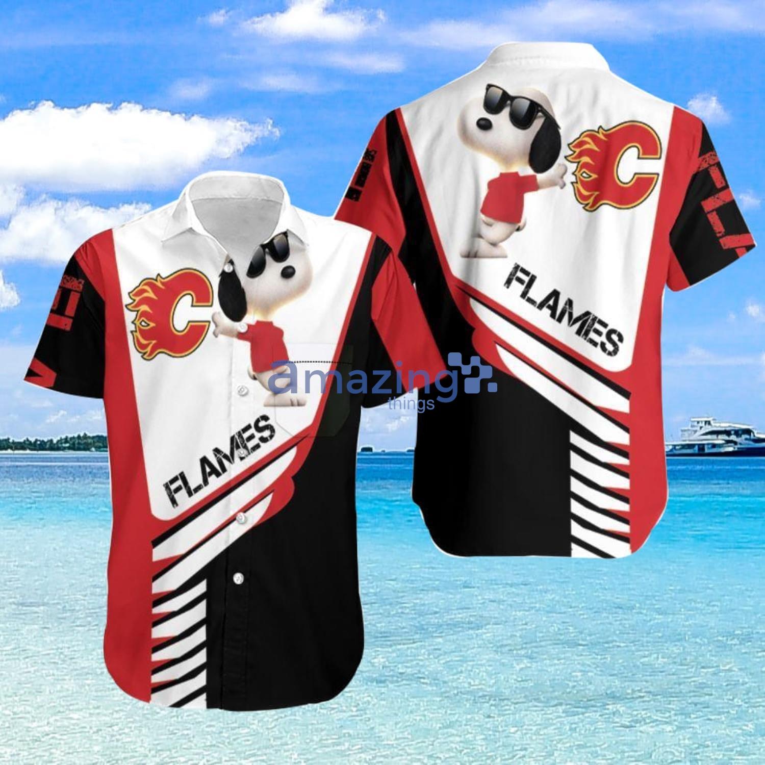 Cute Snoopy Calgary Flames Snoopy For Fans Hawaiian Shirt Product Photo 1 Cute Snoopy Calgary Flames Snoopy For Fans Hawaiian Shirt Product Photo 1