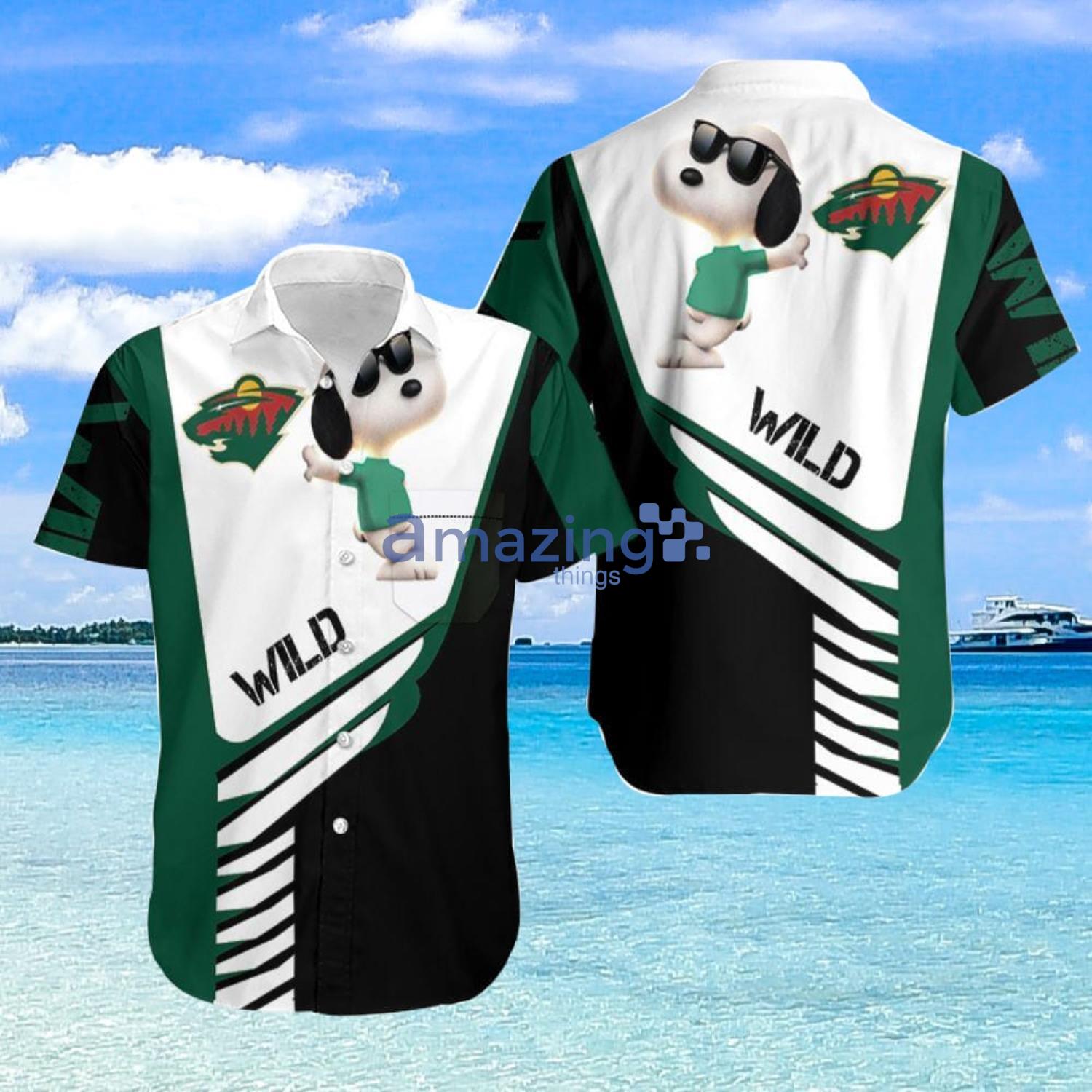 Cute Snoopy Minnesota Wild Snoopy Lover Fans Gift Hawaiian Shirt Product Photo 1 Cute Snoopy Minnesota Wild Snoopy Lover Fans Gift Hawaiian Shirt Product Photo 1