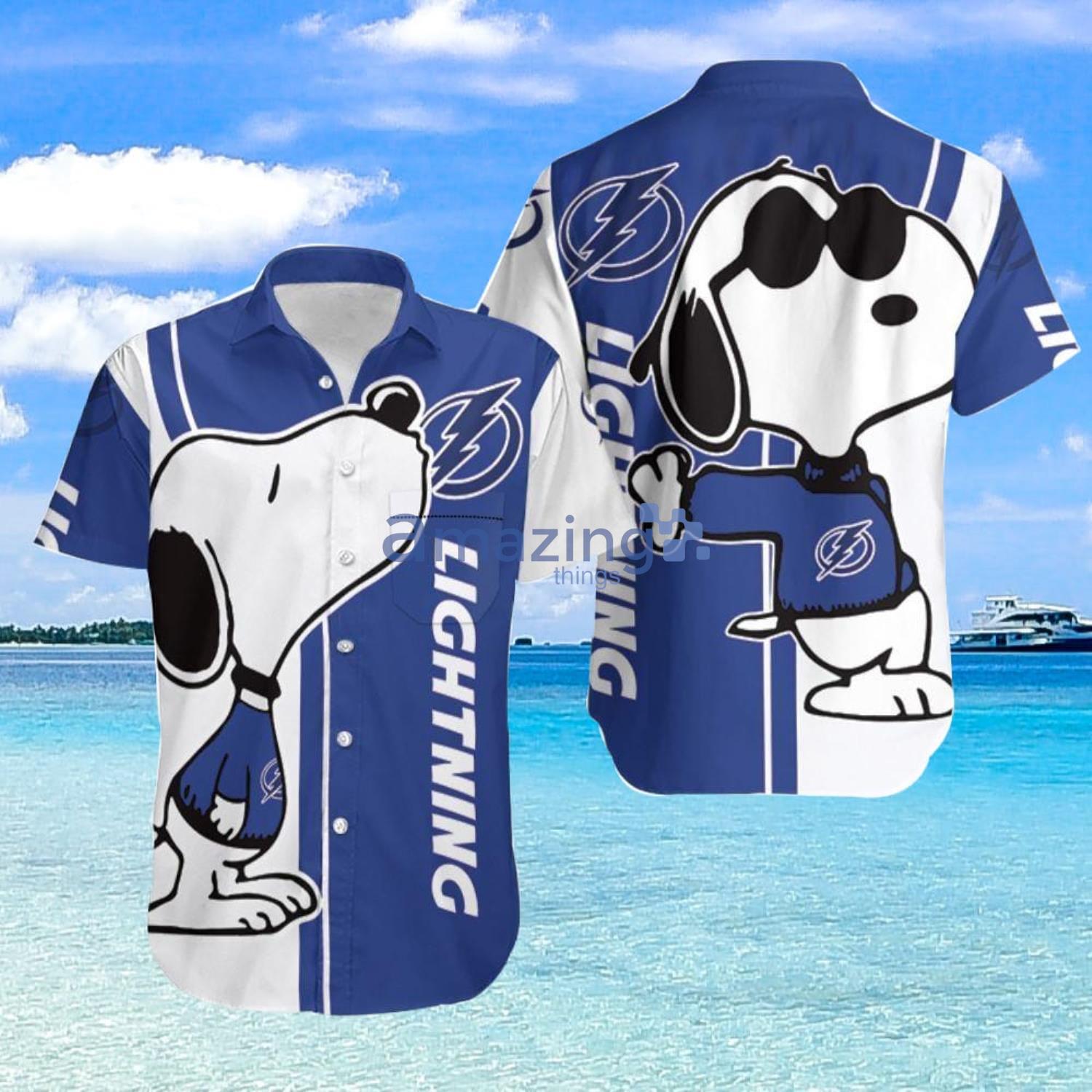 Cute Snoopy Tampa Bay Lightning Snoopy Lover Hawaiian Shirt Summer Gift For  Fans