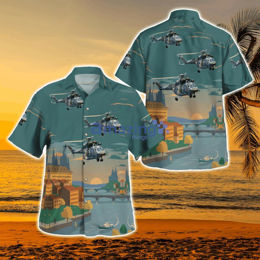 Czech Air Force PZL W-3A Hawaiian Shirt - Czech Air Force PZL W-3A Hawaiian Shirt