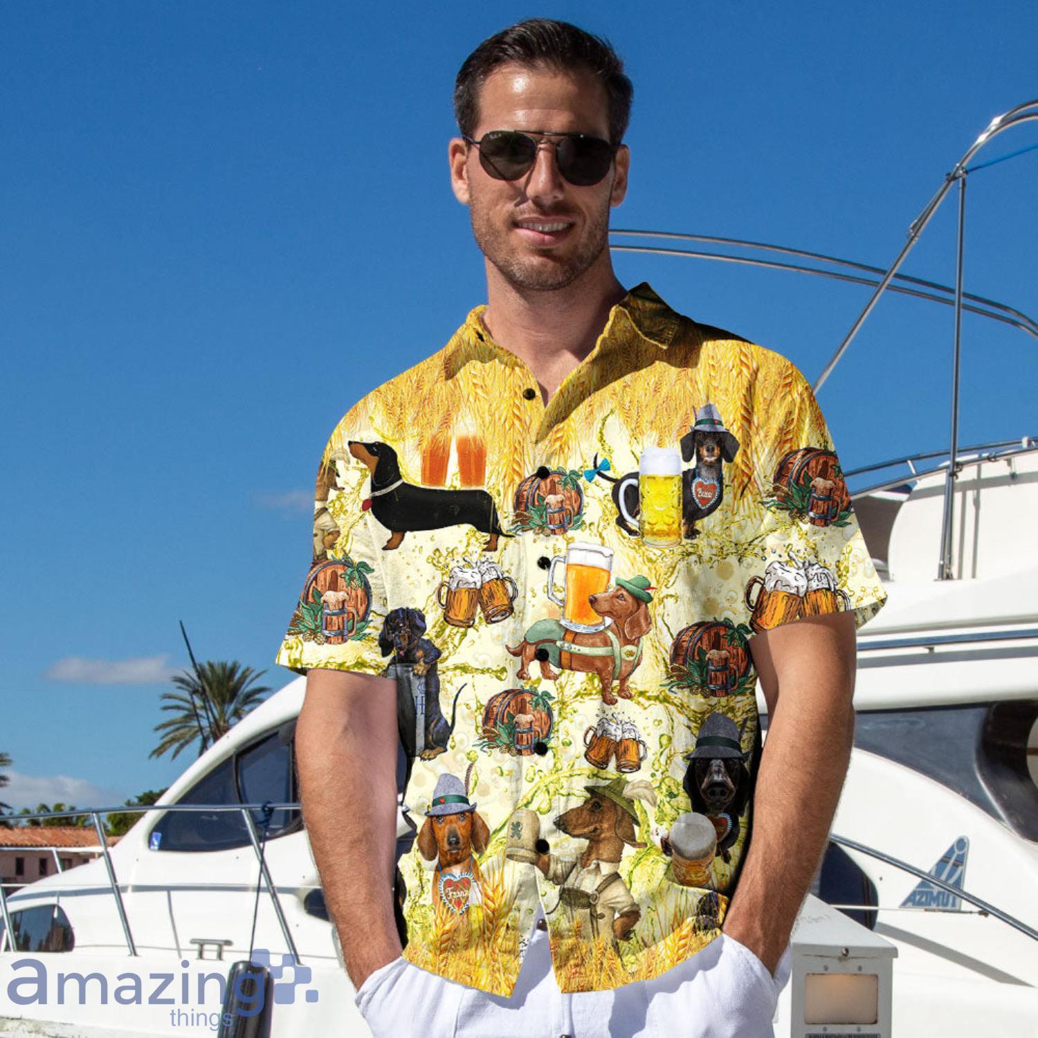 Dachshund Wheat Party Happy Beer Day Combo Hawaiian Shirt And Shorts image Dachshund Wheat Party Happy Beer Day Combo Hawaiian Shirt And Shorts Product Photo 2