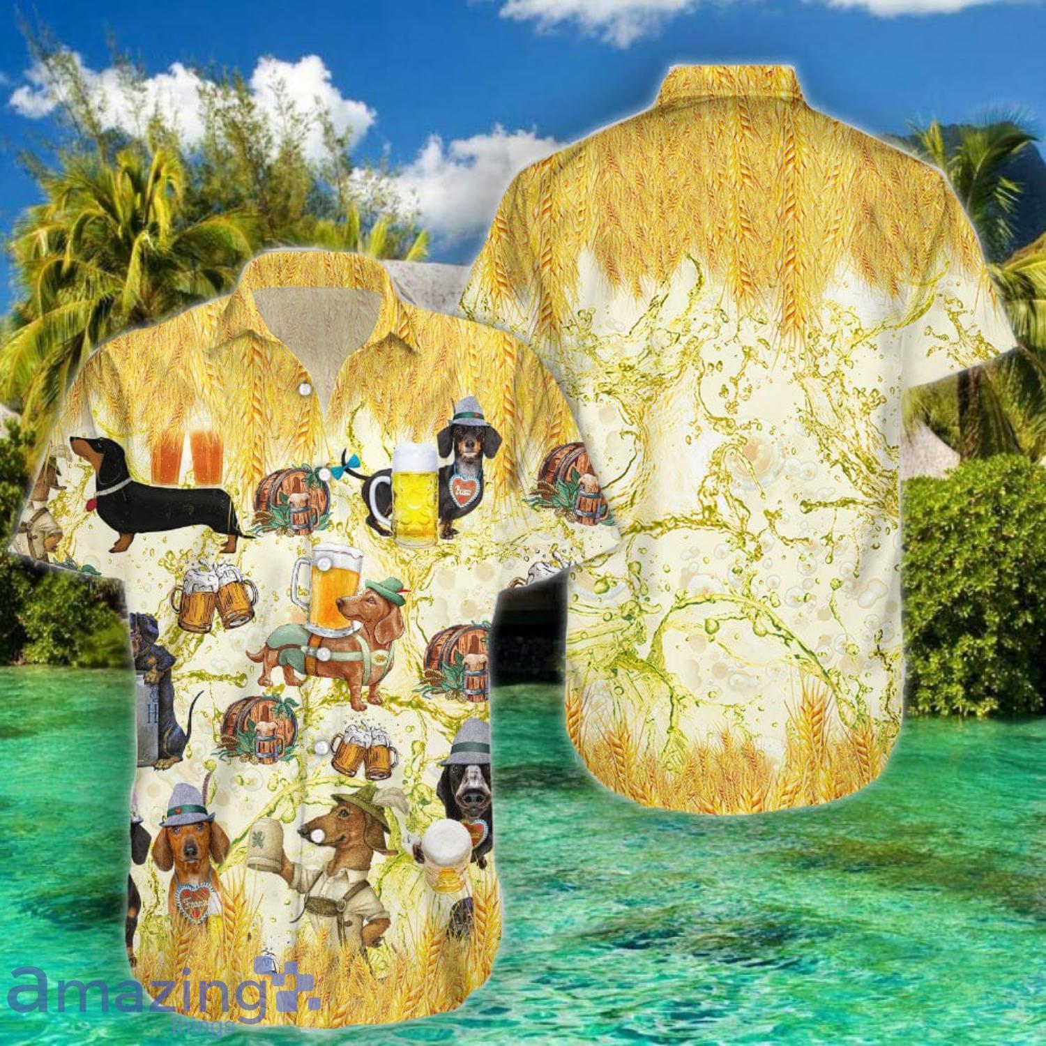 Dachshund Wheat Party Happy Beer Day Combo Hawaiian Shirt And Shorts image Dachshund Wheat Party Happy Beer Day Combo Hawaiian Shirt And Shorts Product Photo 4