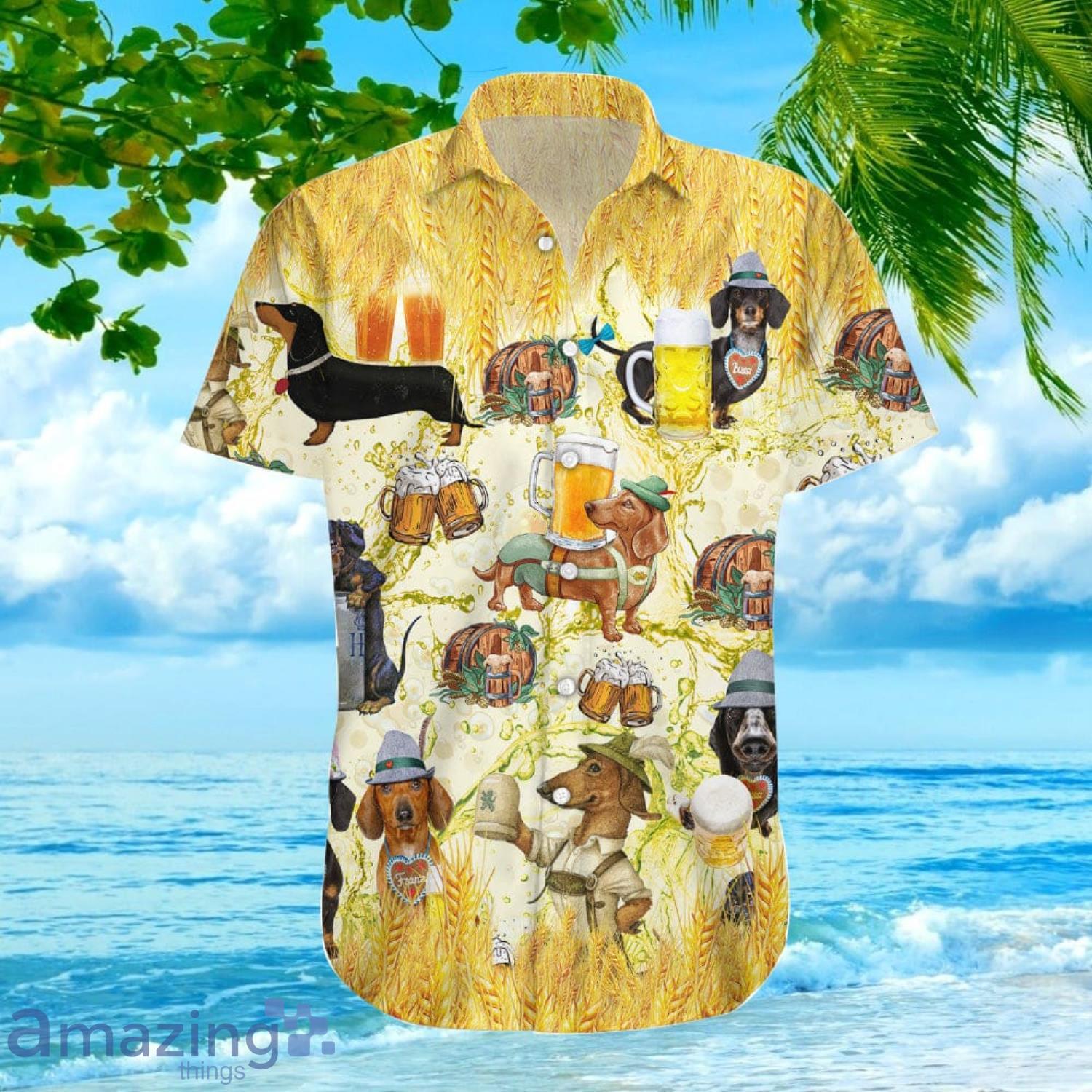 Dachshund Wheat Party Happy Beer Day Combo Hawaiian Shirt And Shorts image Dachshund Wheat Party Happy Beer Day Combo Hawaiian Shirt And Shorts Product Photo 5