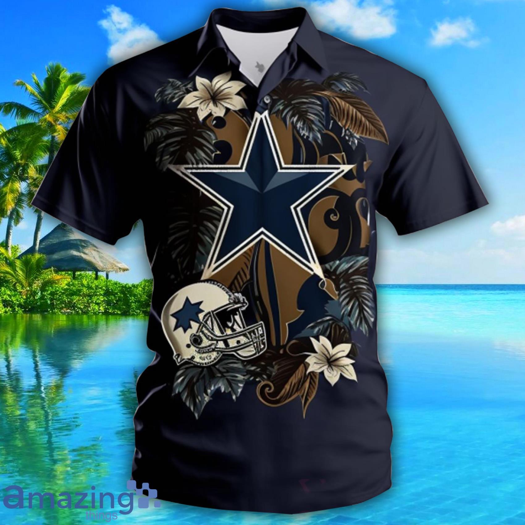 Dallas Cowboys All Over Print Hawaiian Shirt White Mix Blue Trending 2023