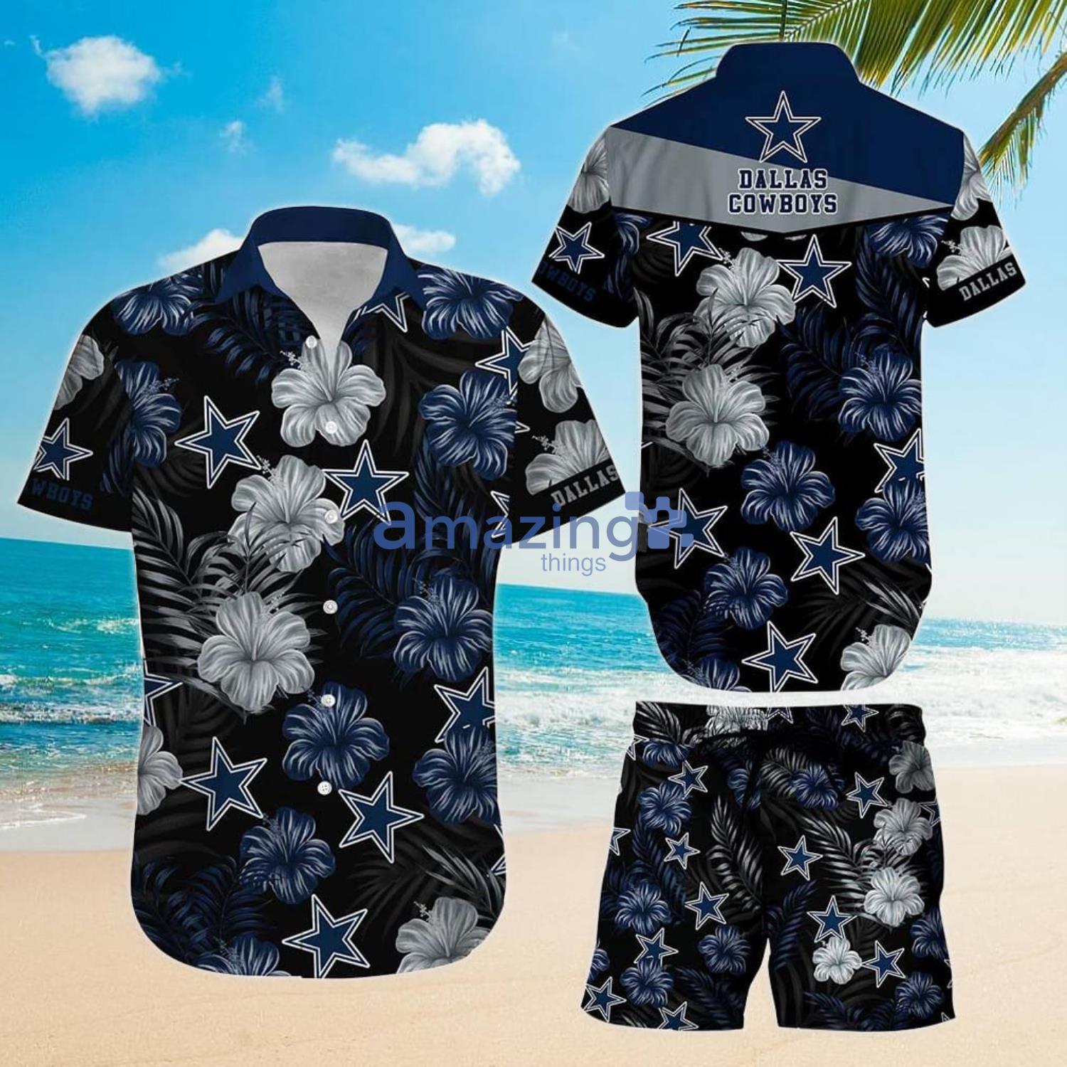 Dallas Cowboys With Tropical Pattern Hawaiian Shirt –