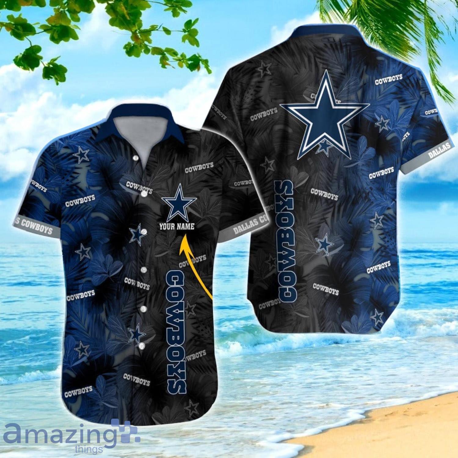 Dallas Cowboys Hawaiian Shirt Summer Tropical Pattern Gift For Sports  Enthusiast