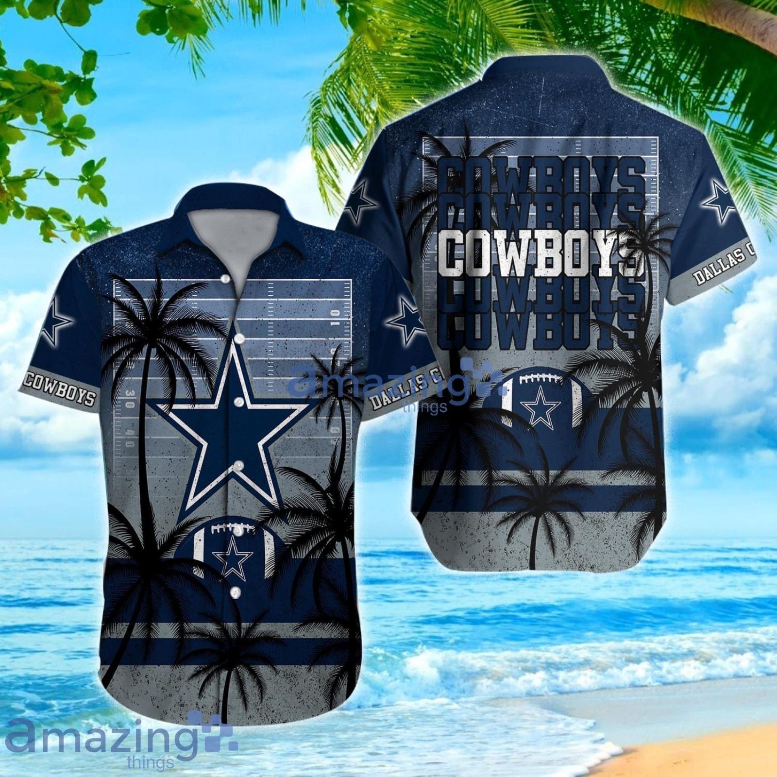 Dallas Cowboys Vintage Coconut Tree Aloha Hawaiian Shirt Product Photo 1
