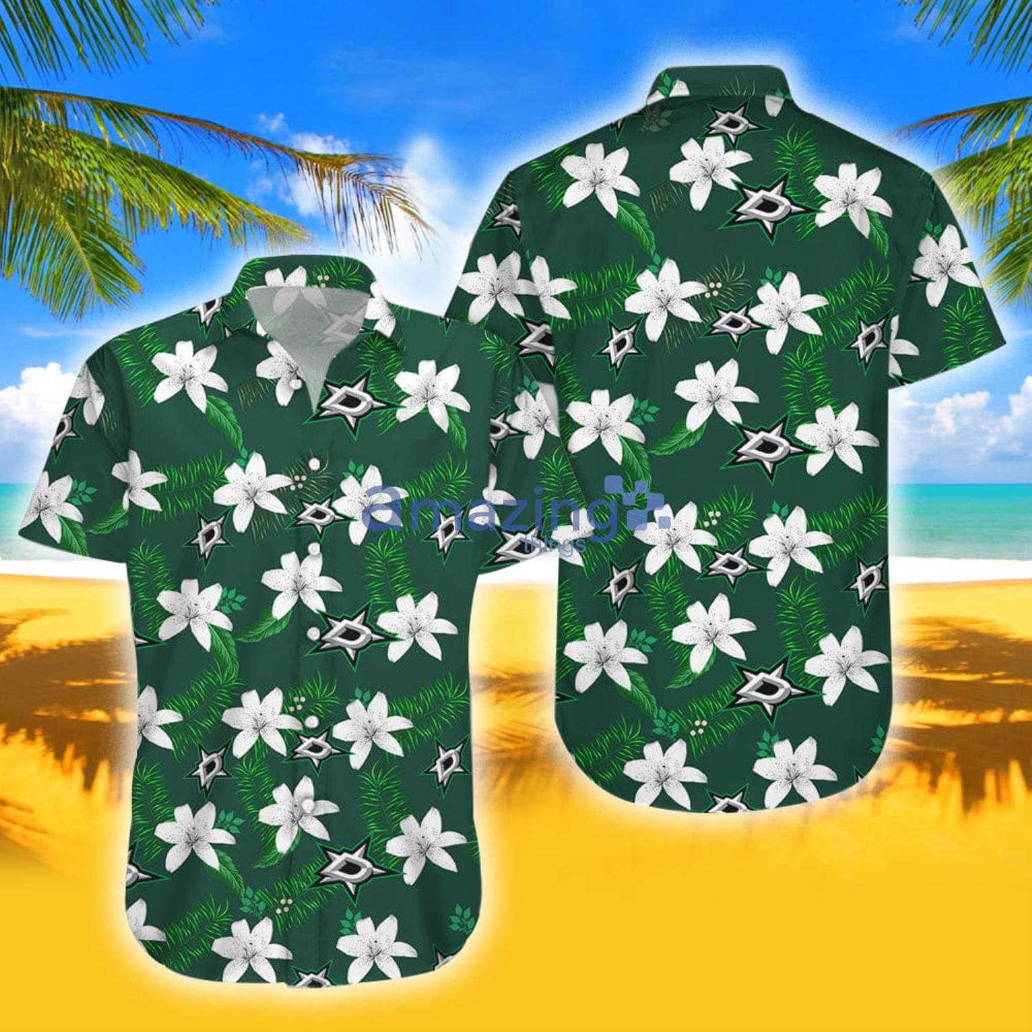 Dallas Stars All Over Print Combo Hawaiian Shirt And Shorts Gift For Summer image Dallas Stars All Over Print Combo Hawaiian Shirt And Shorts Gift For Summer Product Photo 3