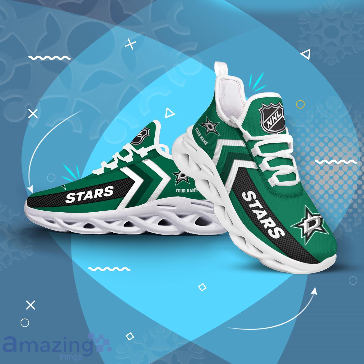Dallas Stars Custom Name Men And Women Max Soul Shoes Running Sneakers image Dallas Stars Custom Name Men And Women Max Soul Shoes Running Sneakers Product Photo 2