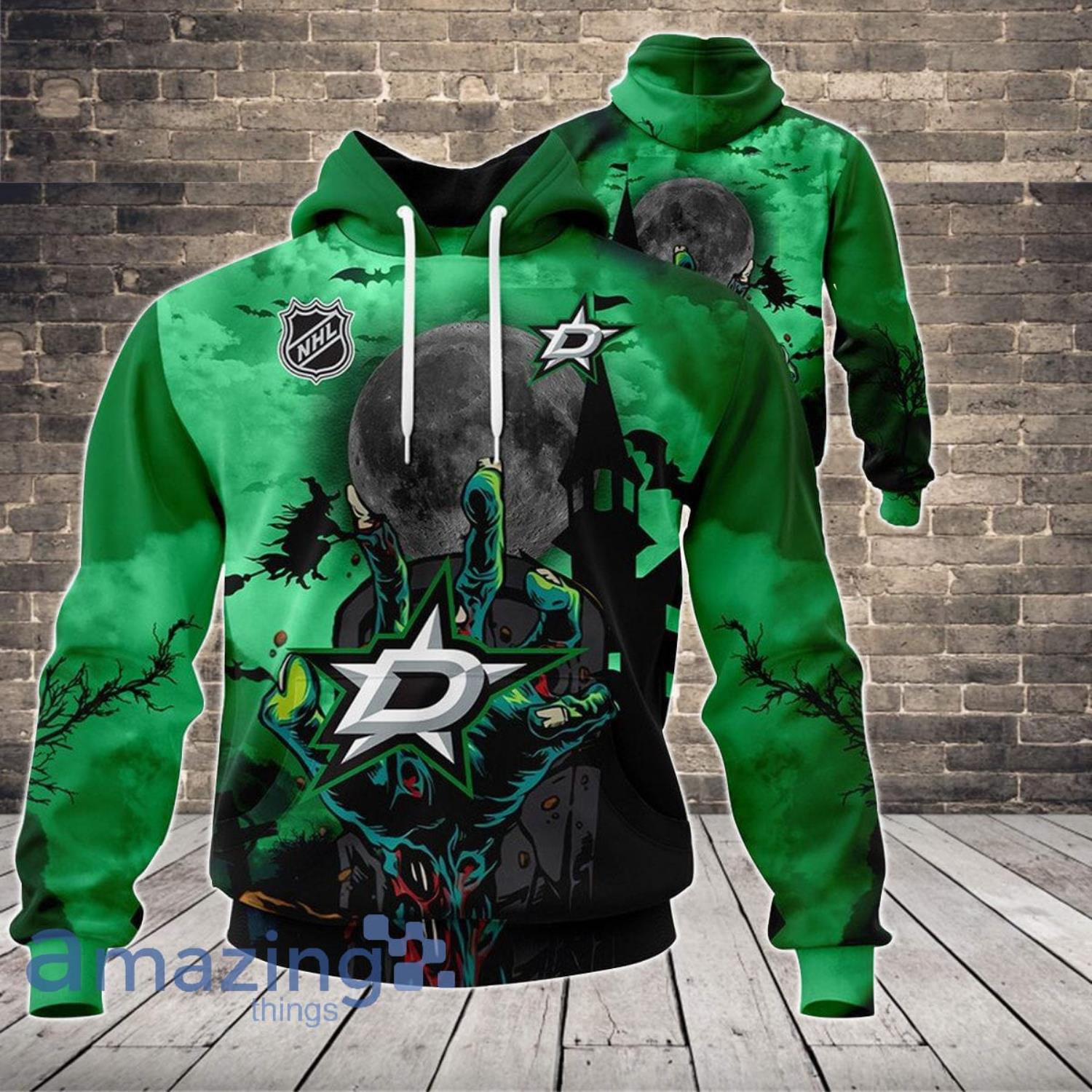 Dallas Stars Hoodie 3D Hand Halloween Night Dallas Stars Gift -  Personalized Gifts: Family, Sports, Occasions, Trending