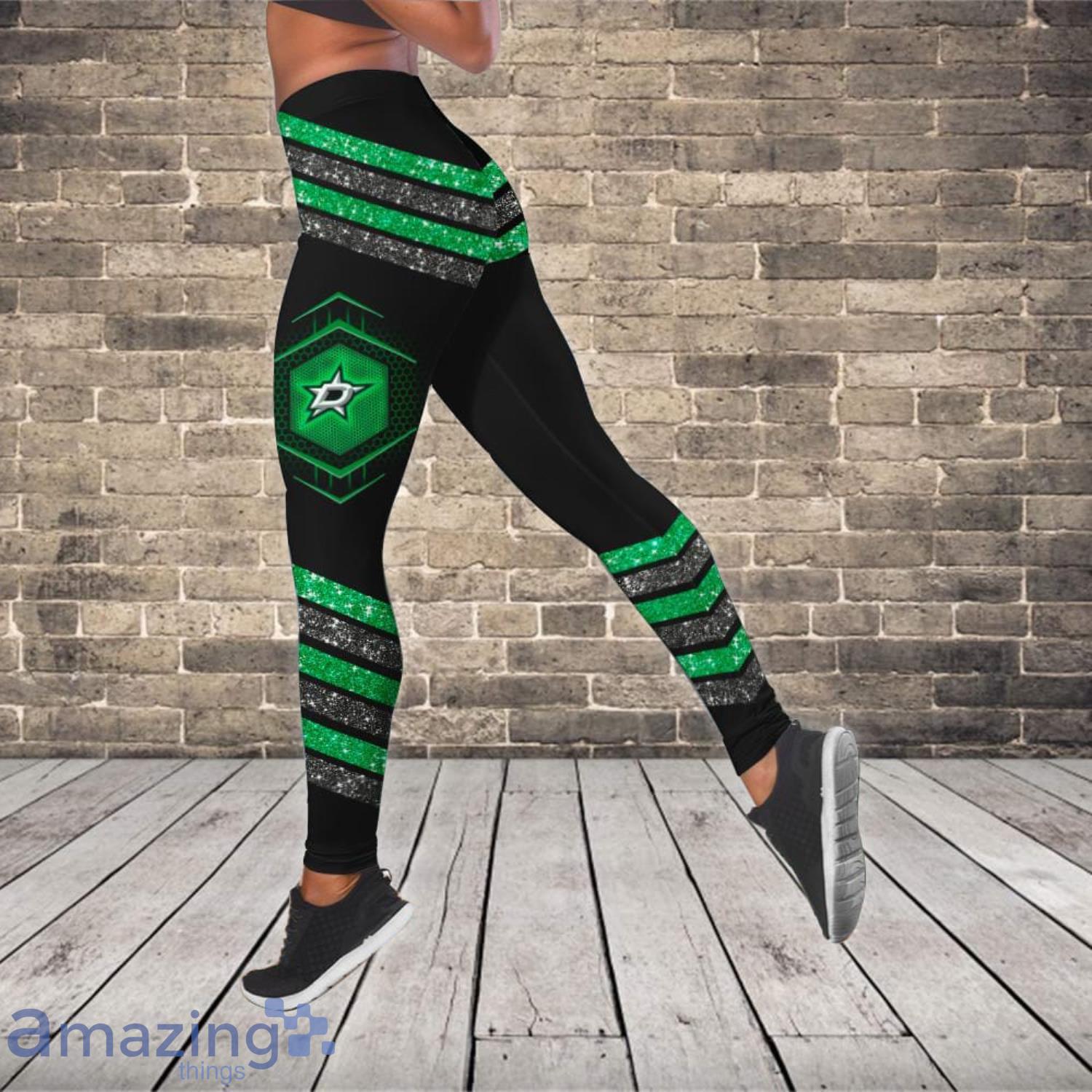 Dallas Stars Personalized Name Combo Hollow Tank Top And Leggings For Fans Product Photo 1