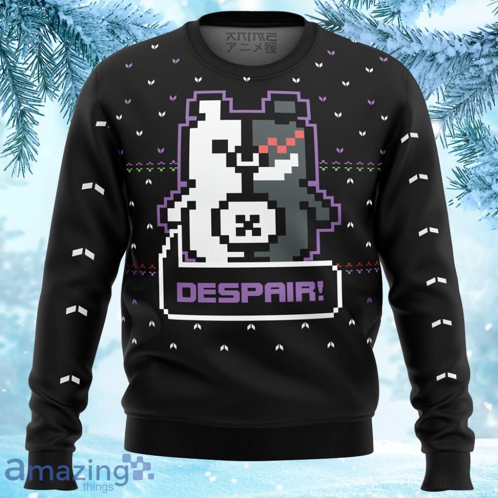 Danganronpa Monokuma Despair Ugly Christmas Sweater 3D - Danganronpa Monokuma Despair Ugly Christmas Sweater