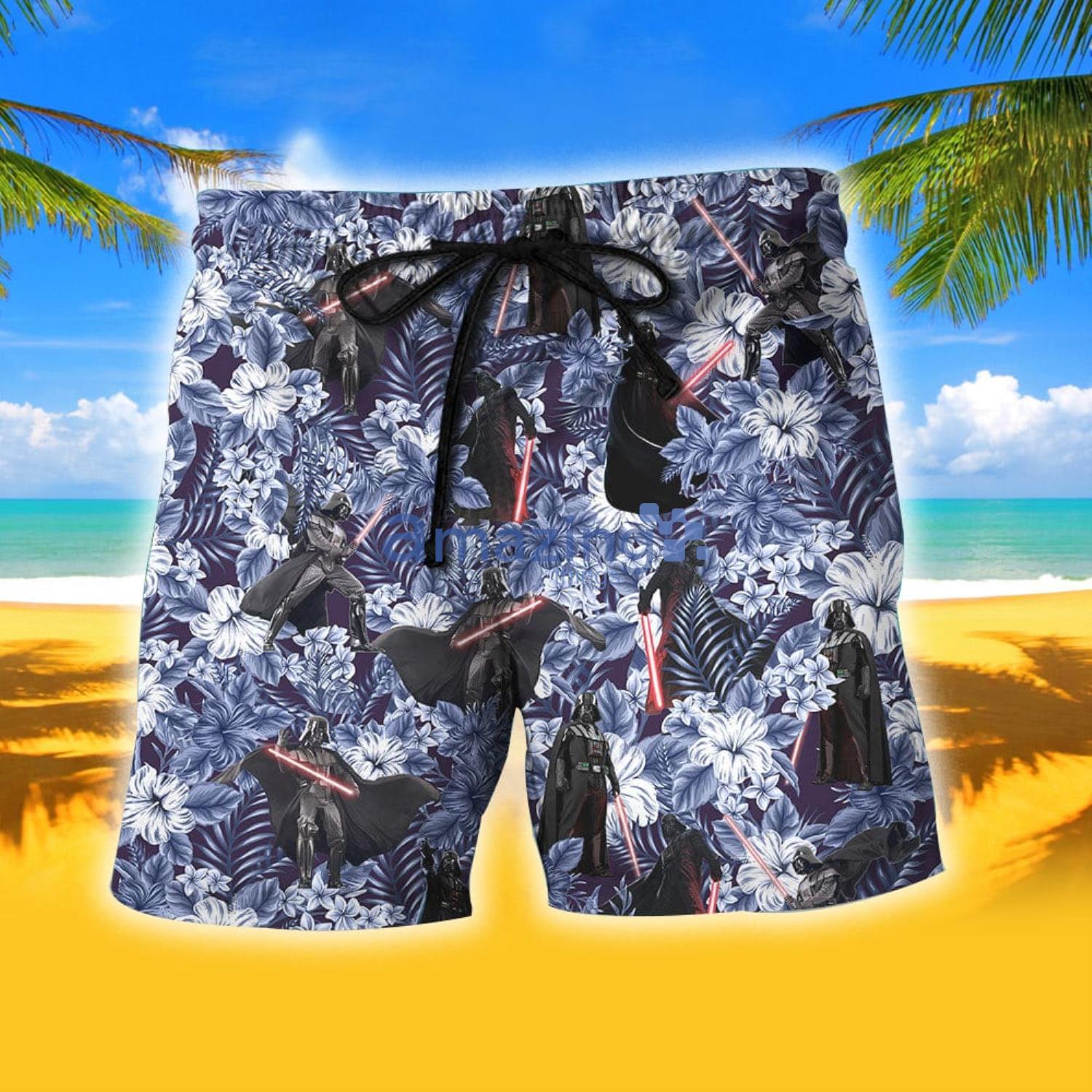 Darth Vader with Lightsaber Star Wars Floral Tropical Aloha Combo Hawaiian Shirt And Shorts image Darth Vader with Lightsaber Star Wars Floral Tropical Aloha Combo Hawaiian Shirt And Shorts Product Photo 2