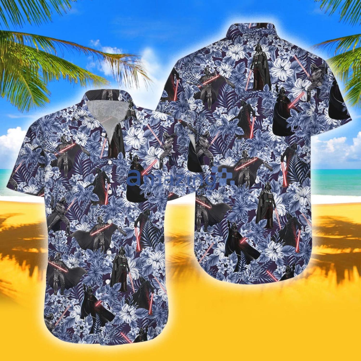 Darth Vader with Lightsaber Star Wars Floral Tropical Aloha Combo Hawaiian Shirt And Shorts image Darth Vader with Lightsaber Star Wars Floral Tropical Aloha Combo Hawaiian Shirt And Shorts Product Photo 3