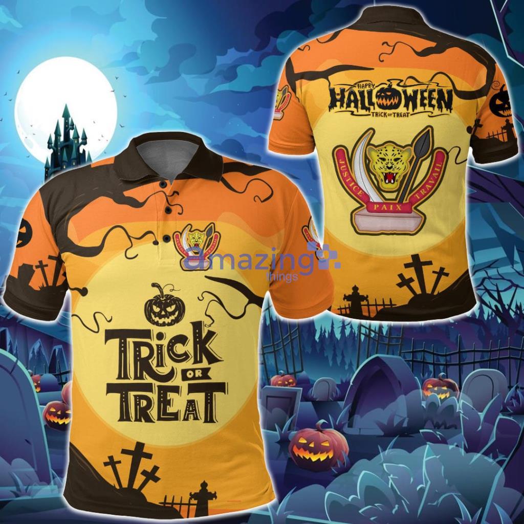 Democratic Republic of the Congo Halloween Trick or Treat Polo Shirt - Democratic Republic of the Congo Halloween Trick or Treat Polo Shirt