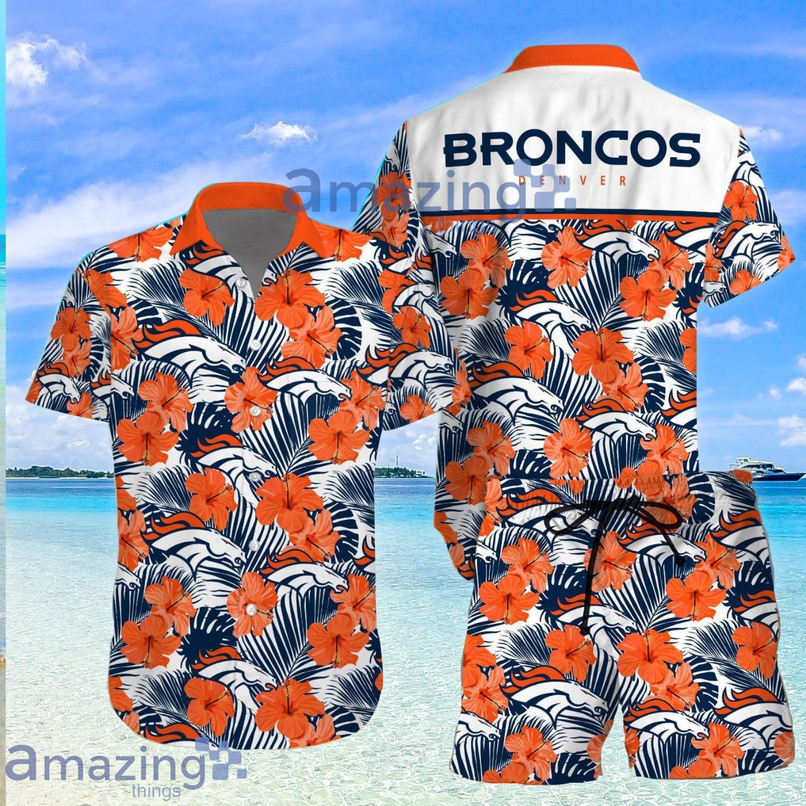 Denver Broncos Goofy Hawaiian Shirt and Shorts