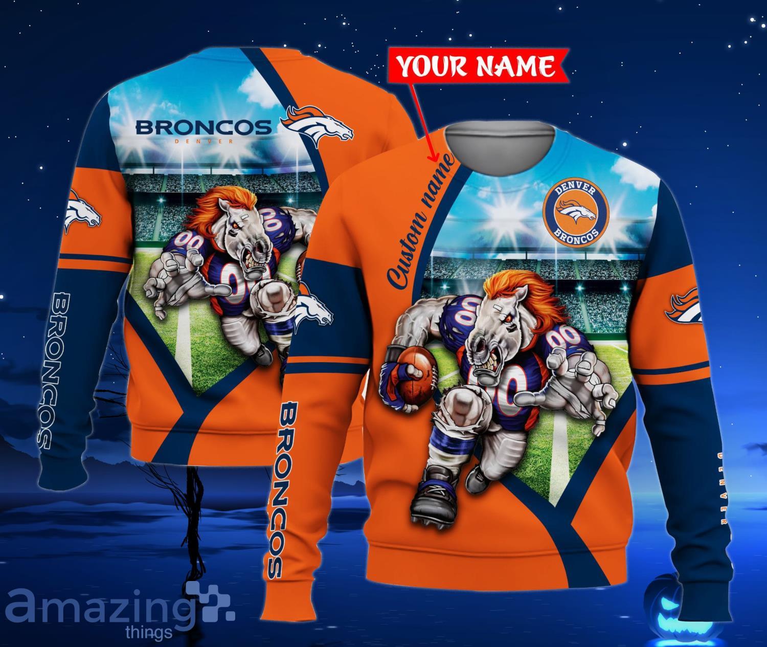 Denver Broncos Mascot Personalized Name 3D All Over Print Shirt