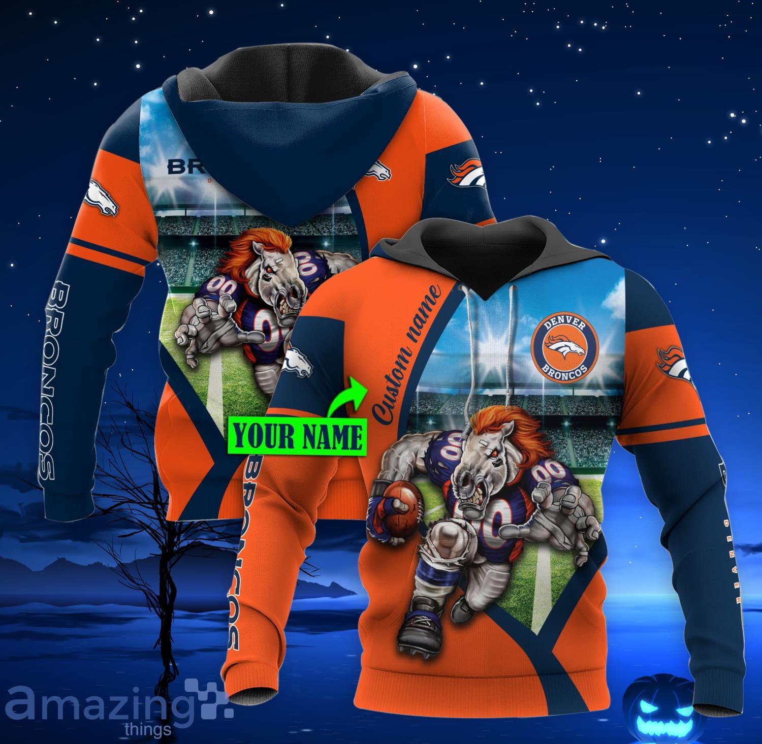 Denver Broncos Mascot Personalized Name 3D All Over Print Shirt