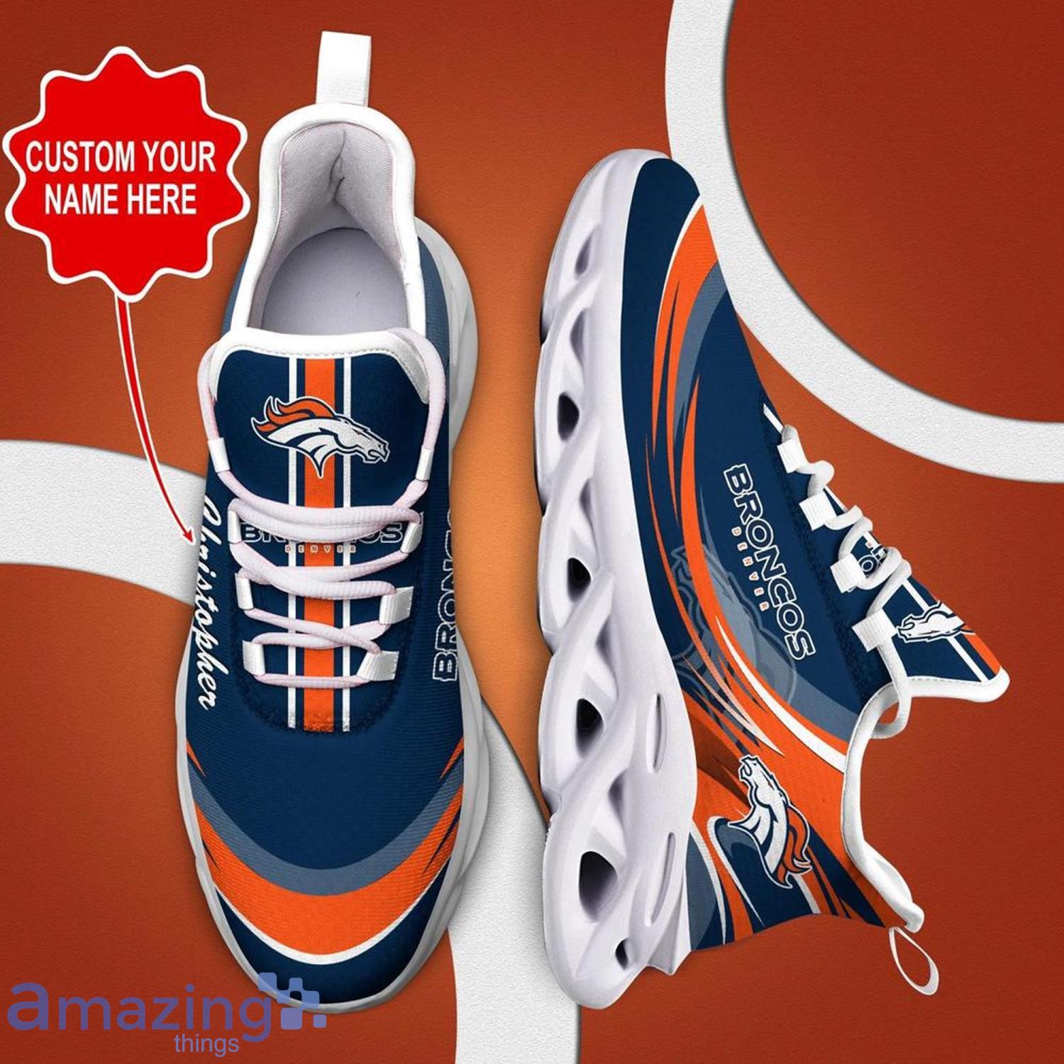 Denver Broncos NFL Max Soul Shoes Star Custom Name Sneakers For