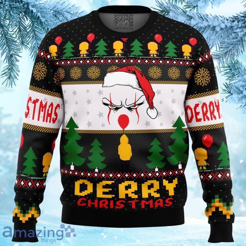 Derry Pennywise Christmas Ugly Christmas Sweater 3D - Derry Pennywise Christmas Ugly Christmas Sweater