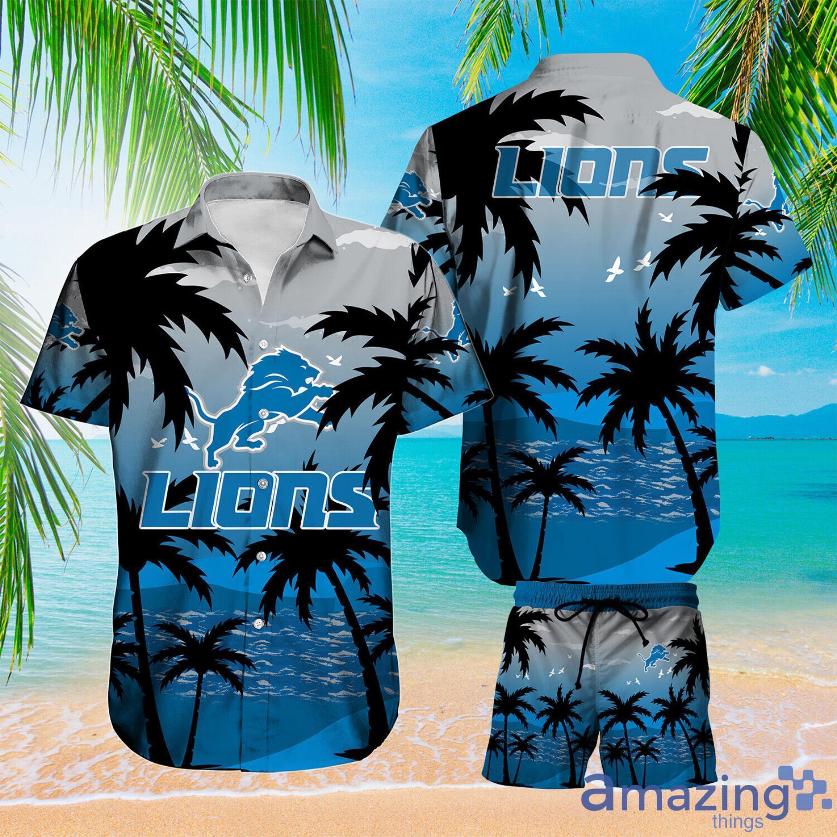 Men's Detroit Lions T-shirt Palm Trees Graphic in 2023