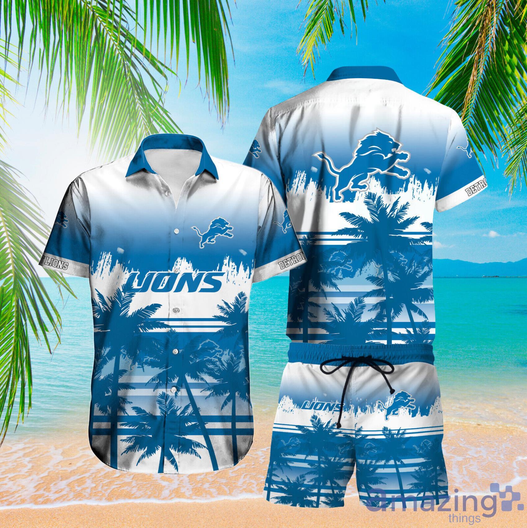 Men's Detroit Lions T-shirt Palm Trees Graphic in 2023