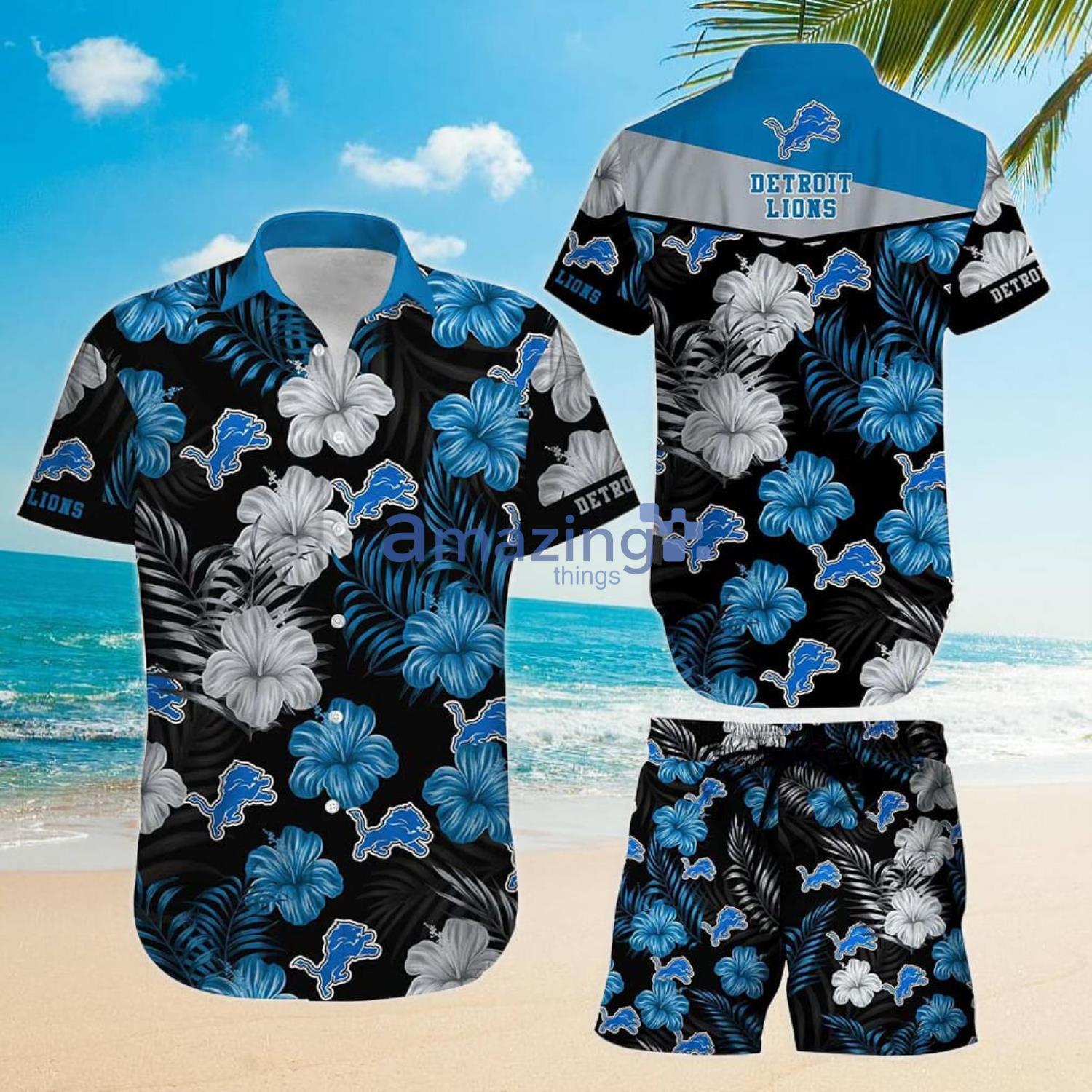 Detroit Lions Flower For Fans Hawaiianan Shirt and Short