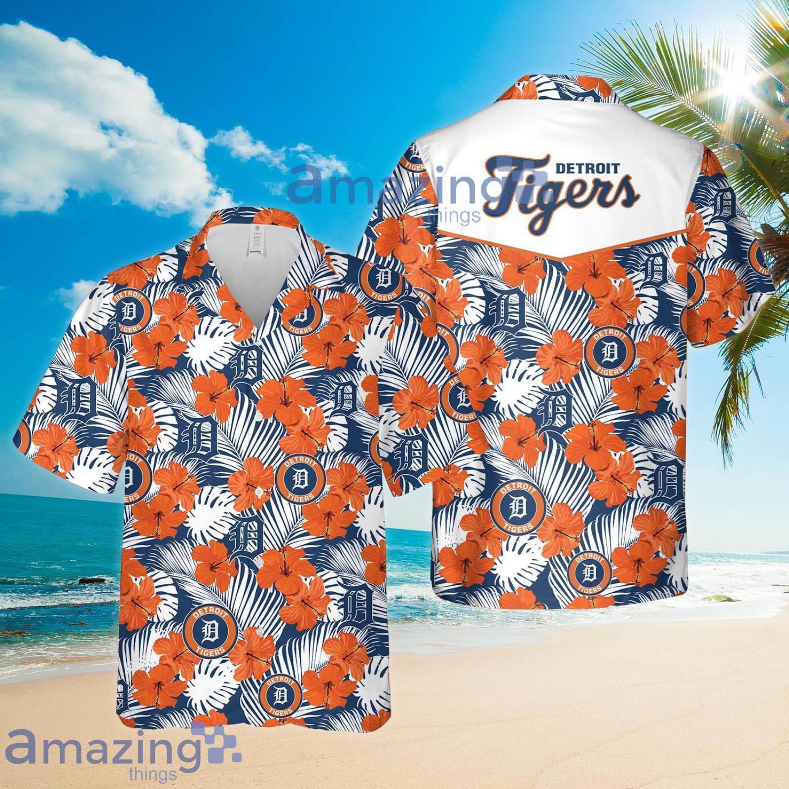 Detroit Tigers Hibiscus Summer Set Hawaiian Shirt And Shorts
