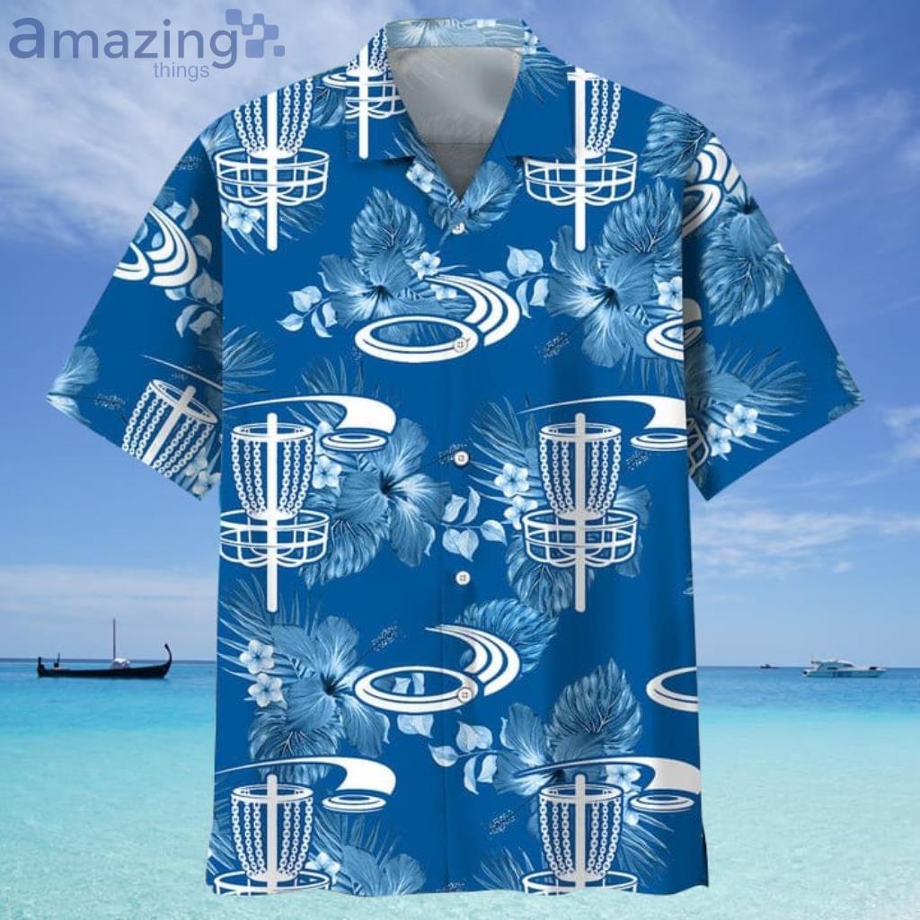 Disc Golf Nature Tropical Blue Hawaiian Shirt - Disc Golf Nature Tropical Blue Hawaiian Shirt