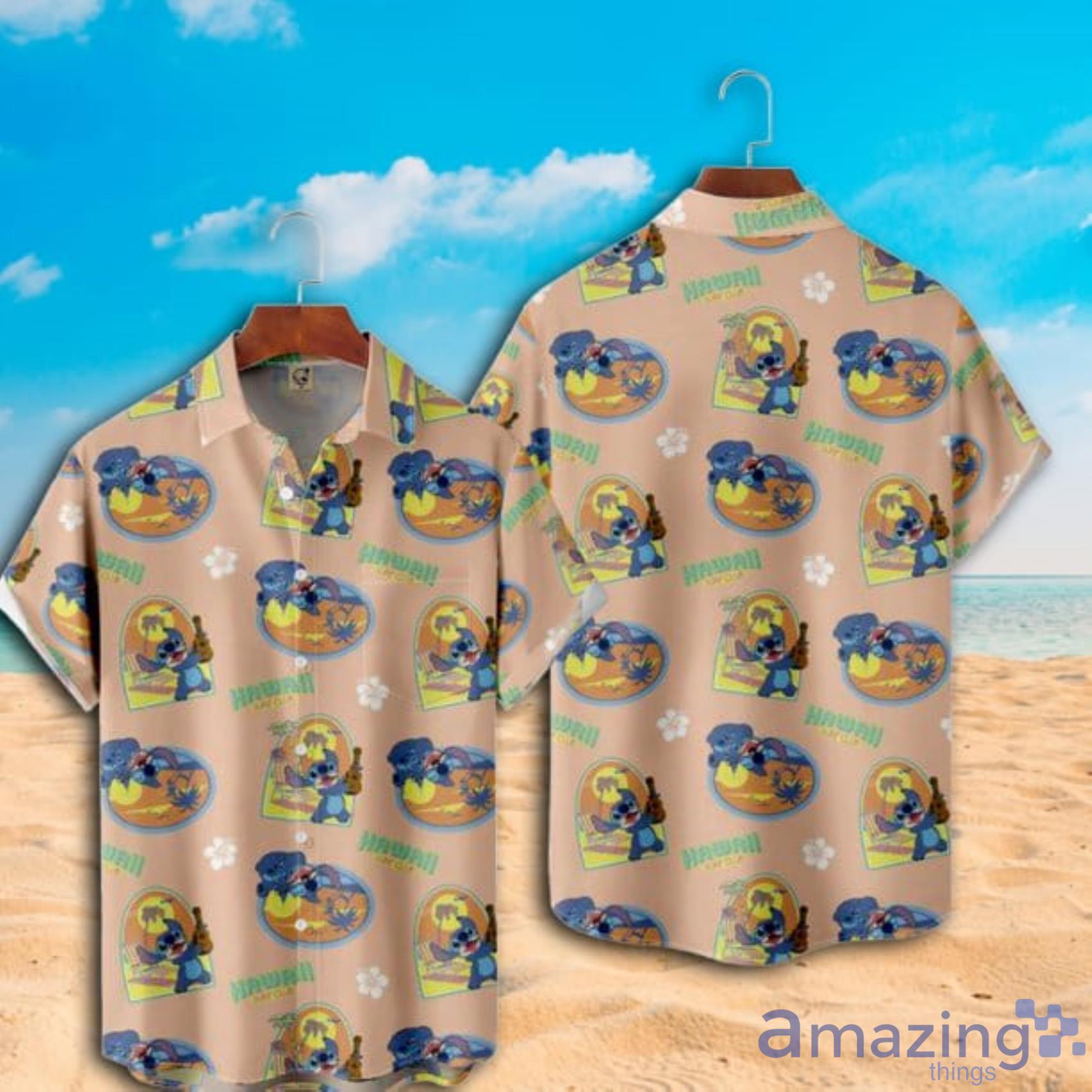 Disney Aloha Stitch Ohana Short Sleeve Hawaiian Shirt For Men And Women Product Photo 1