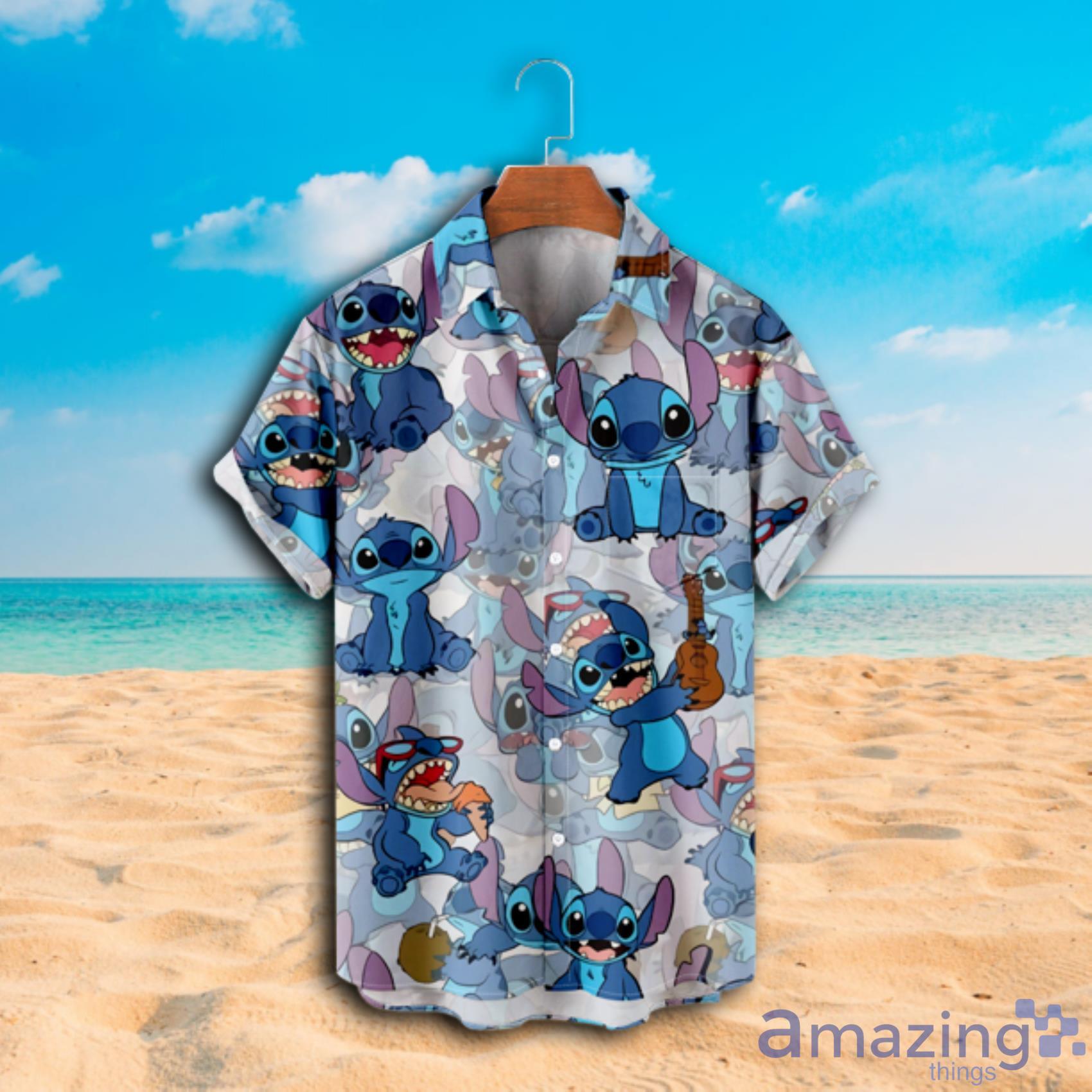 Disney Lilo & Stitch 3D Full Print Short Sleeve Hawaiian Shirt Product Photo 1