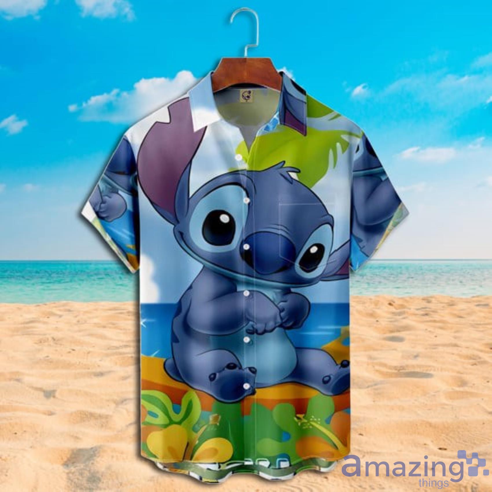Disney Lilo & Stitch 3D Printed Short Sleeve Aloha Hawaiian Shirt Product Photo 1