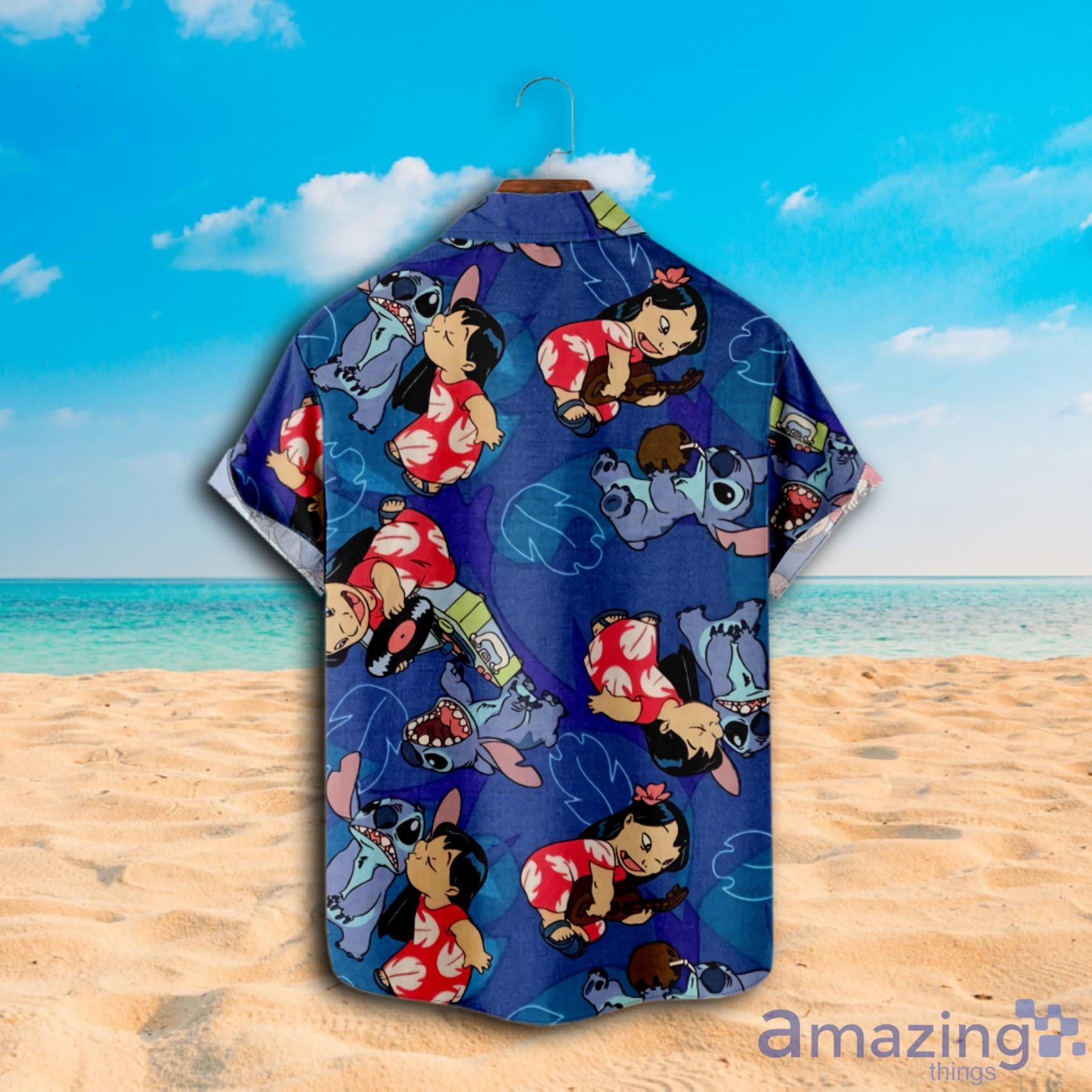 Disney Lilo & Stitch Cartoon Pattern Lovely Hawaiian Shirt Product Photo 1
