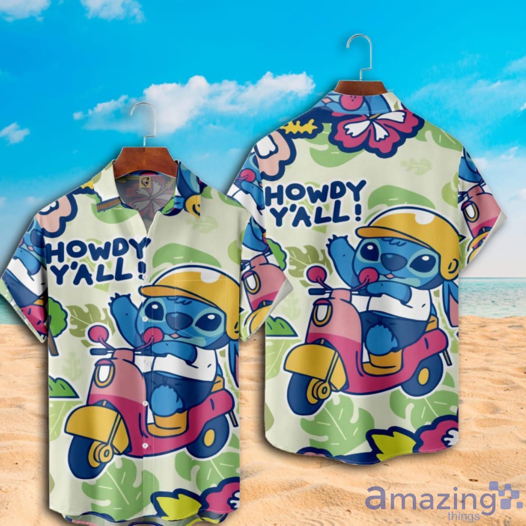 Disney Lilo & Stitch Howdy Y'all Short Slevee Hawaiian Shirt Product Photo 1